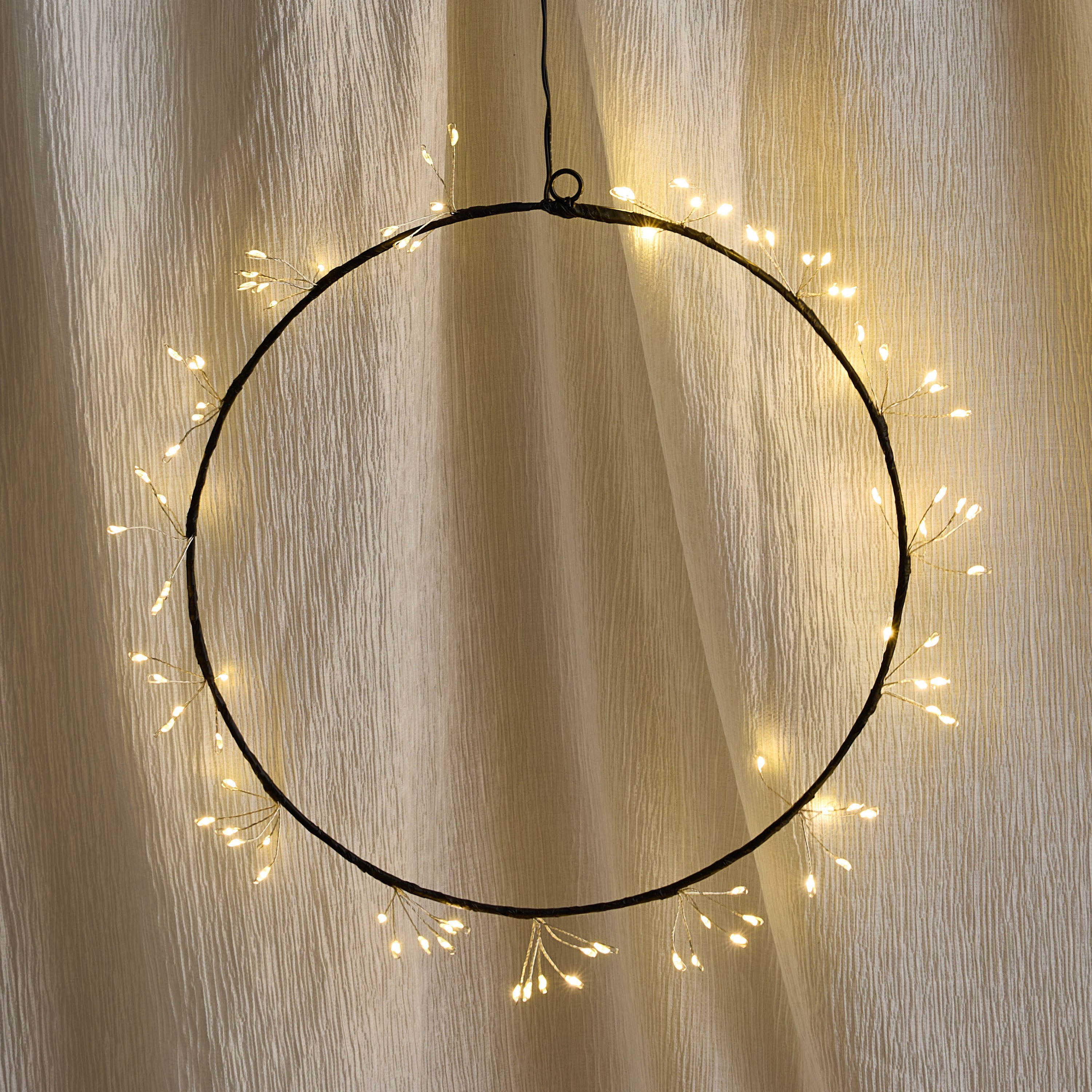 Orla 90 LED Round Metal Hanging Light - 30 cm-hbxdiningroom-lighting-decorativesandstringlights-image-5