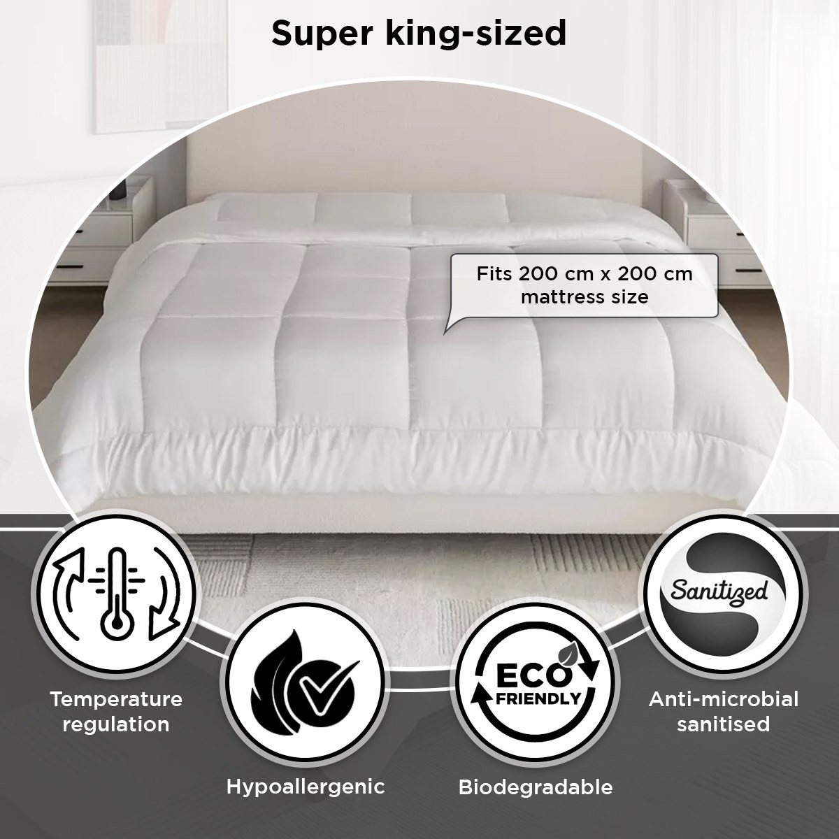 Tencelbliss 300 Thread Count Tencel Super King Duvet Inner - 240x220 cm-hbxhomeware-hbxbedroom-image-9