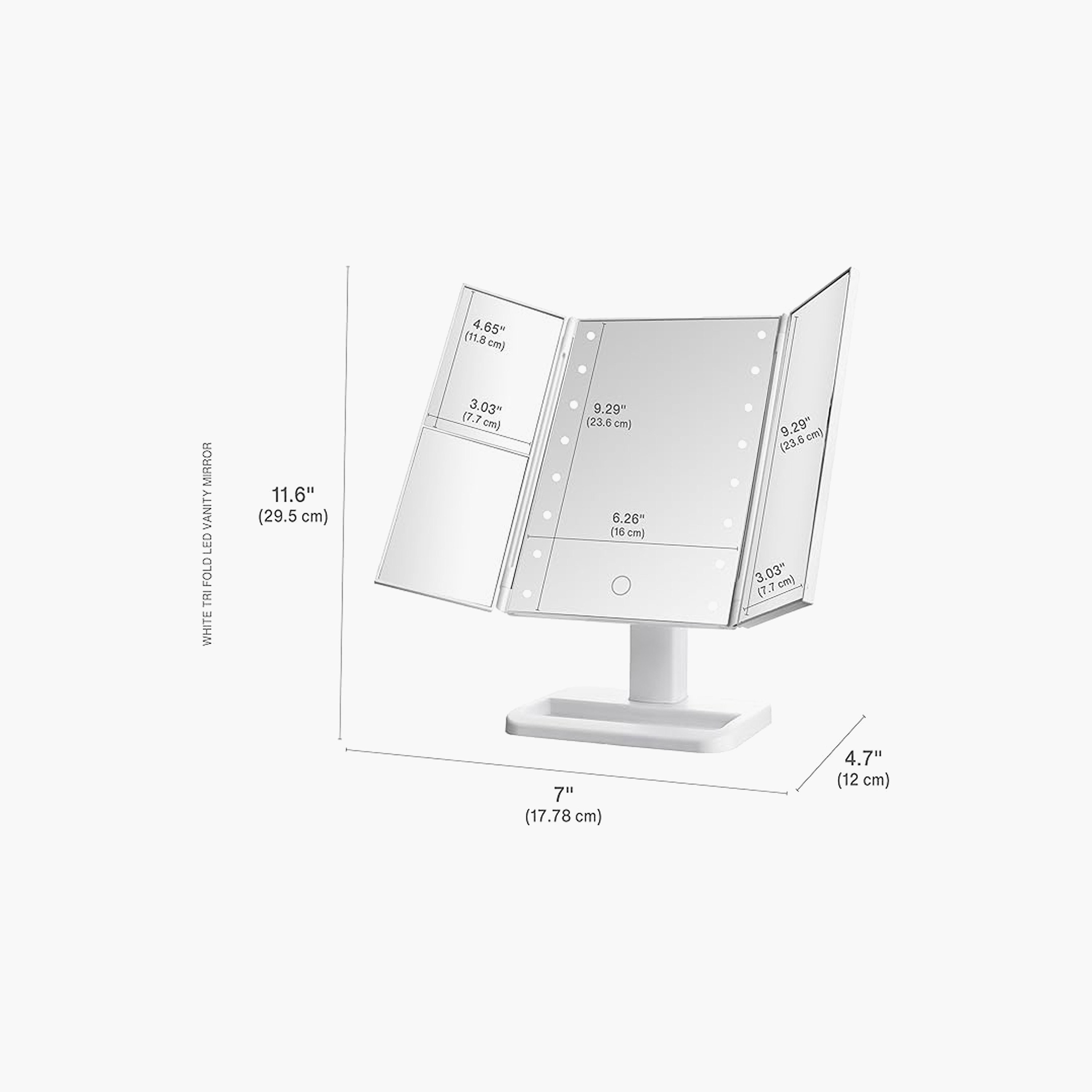 Aria Optical LED Make-Up Mirror - 18x11.6x29.5 cm-hbxbedroom-bedroomaccessories-jewelleryboxesandholders-image-7