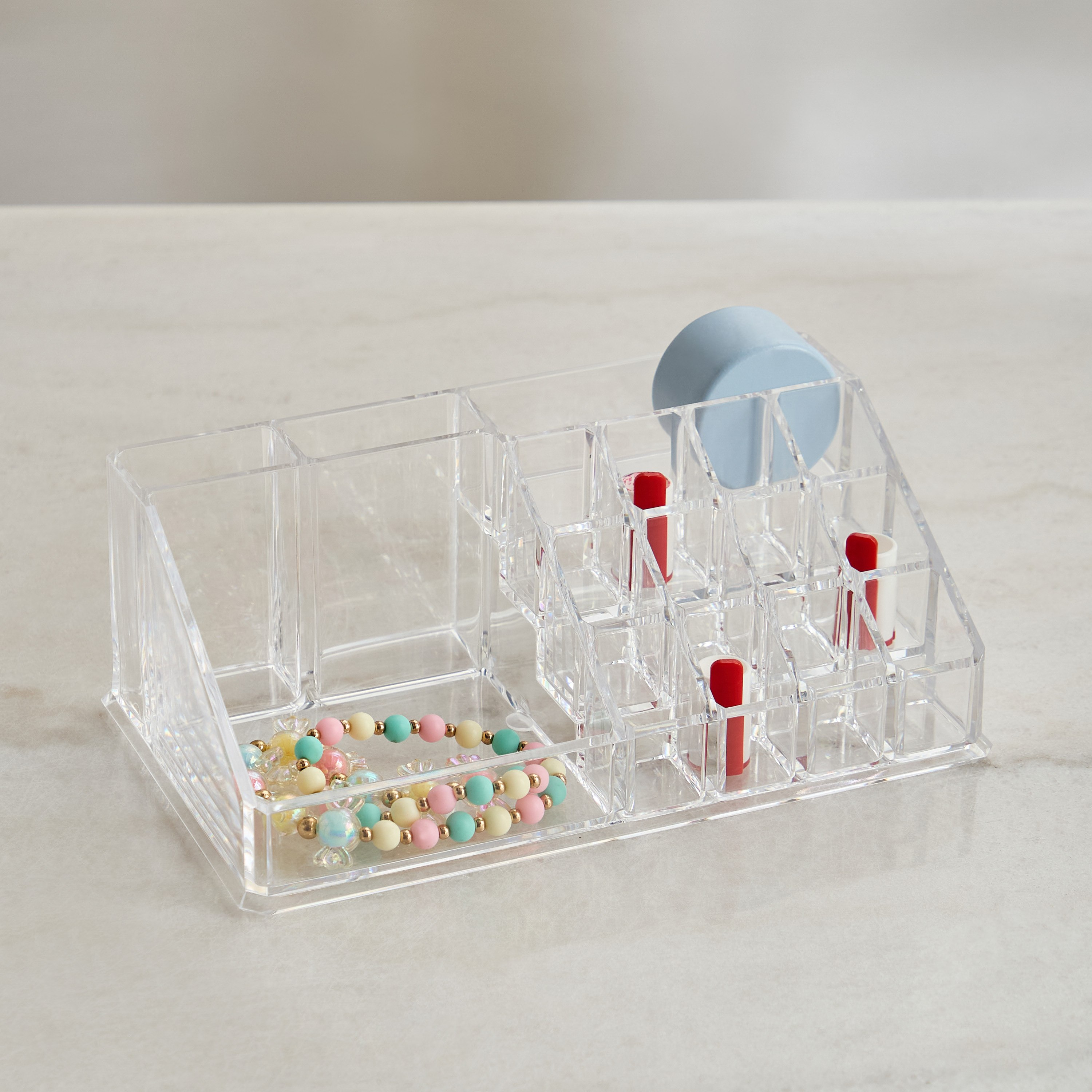 Crystal Cosmetics Holder - 22.3x12.8x8.1 cm-hbxbedroom-bedroomaccessories-jewelleryboxesandholders-image-5