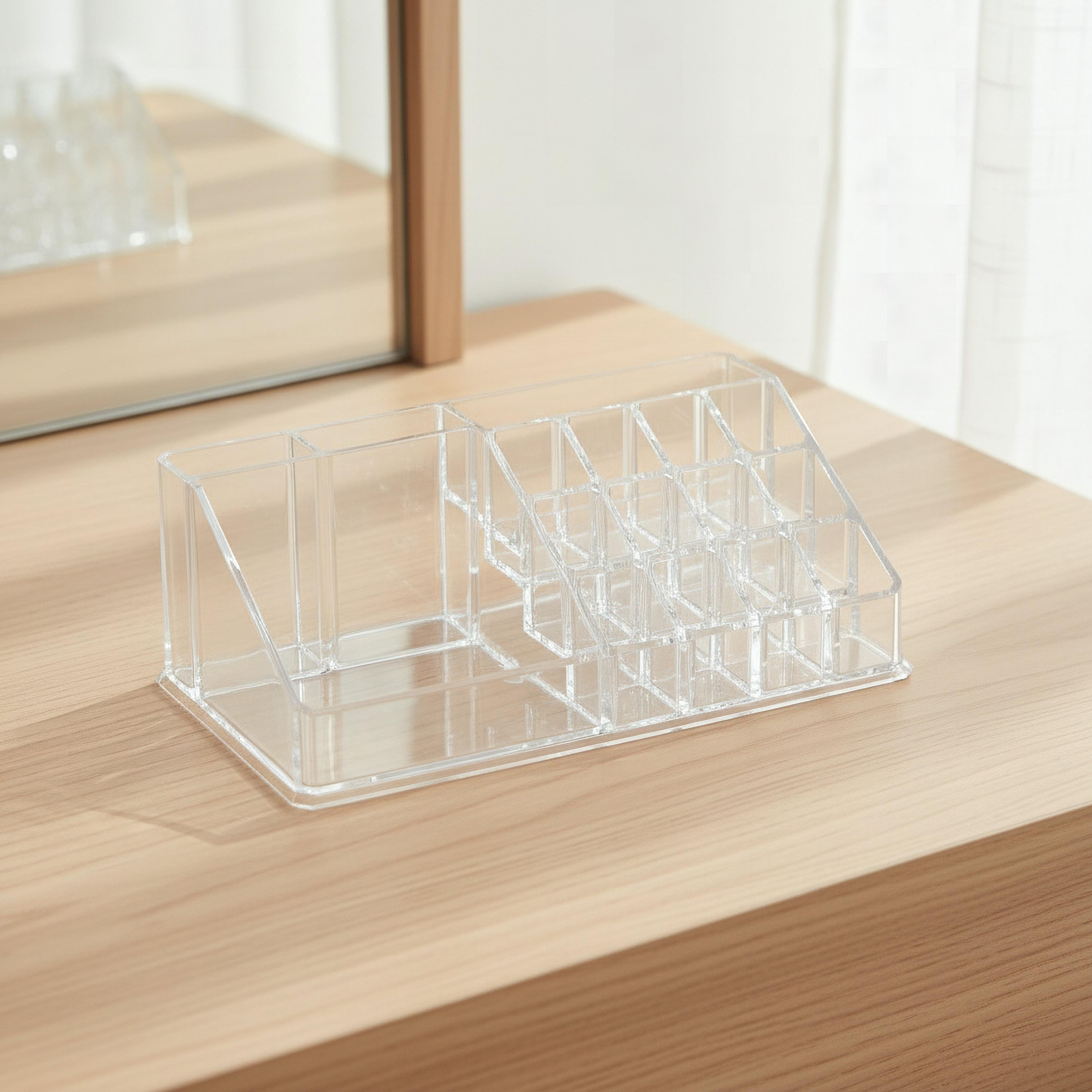 Crystal Cosmetics Holder - 22.3x12.8x8.1 cm-hbxbedroom-bedroomaccessories-jewelleryboxesandholders-image-1