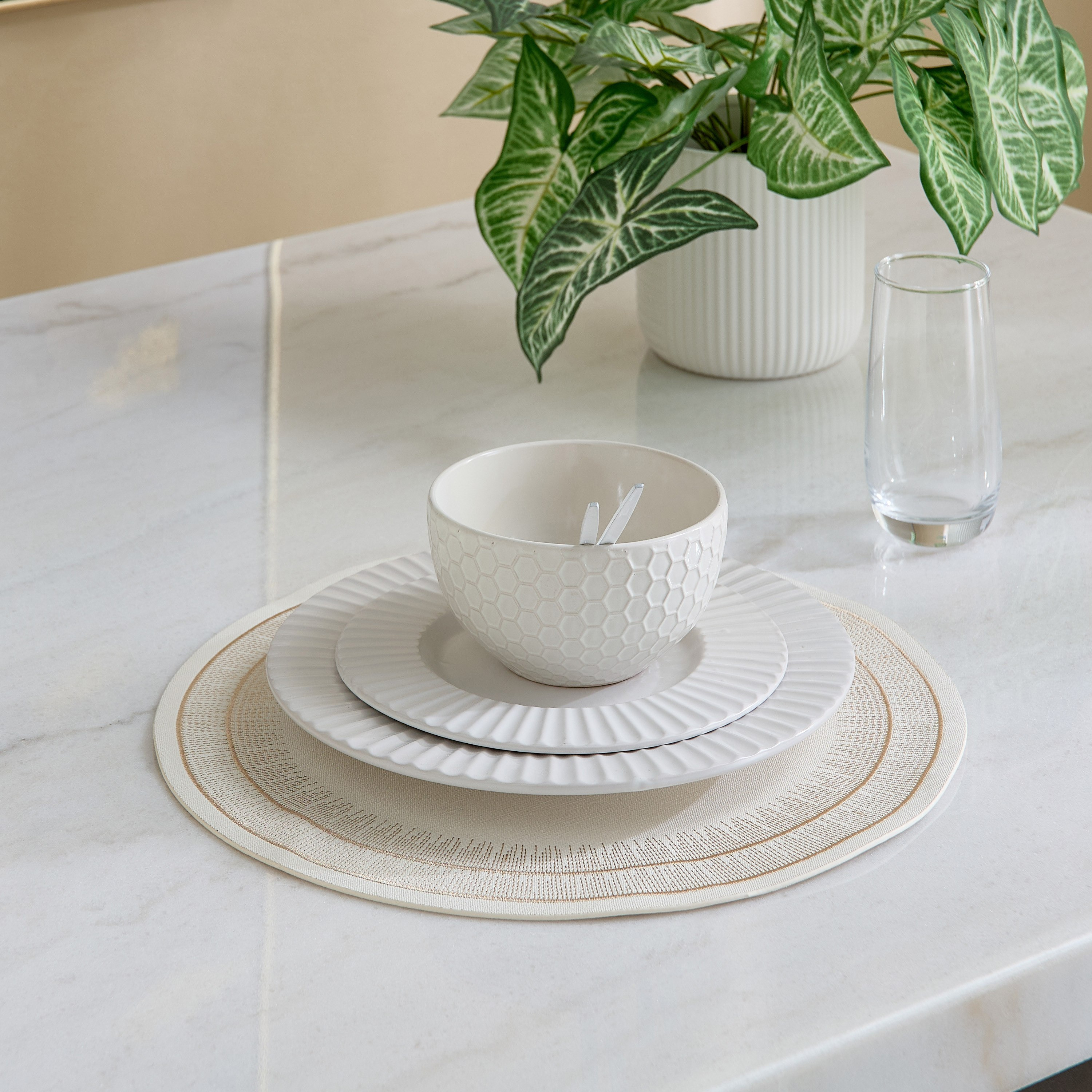 Tabletales Celestile Embroidered PVC Placemat - 37.5 cm-hbxdecorandfurnishings-homefurnishings-tablelinens-image-3