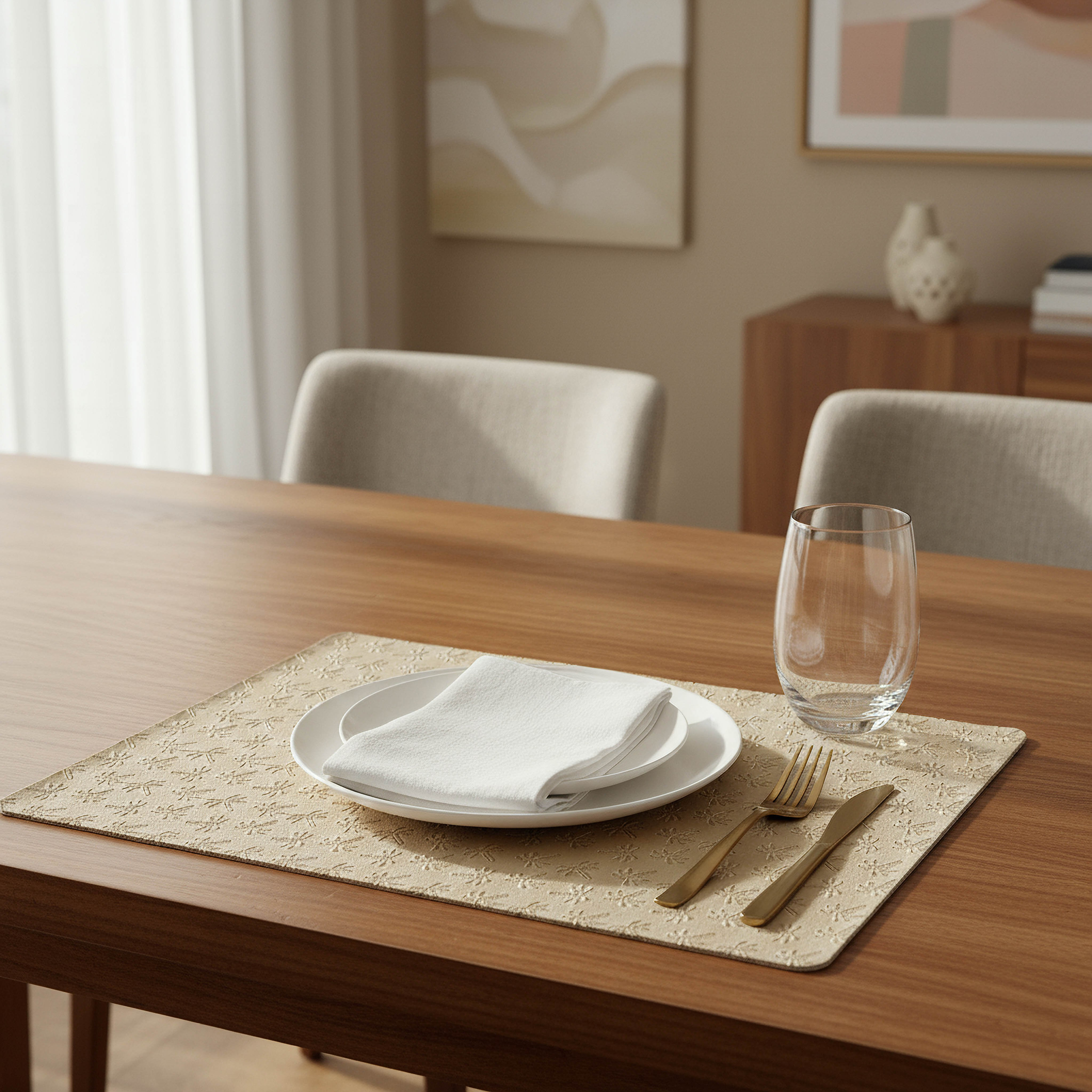 LayOn Palm Embossed Placemat - 30x45 cm-hbxdecorandfurnishings-homefurnishings-tablelinens-image-3