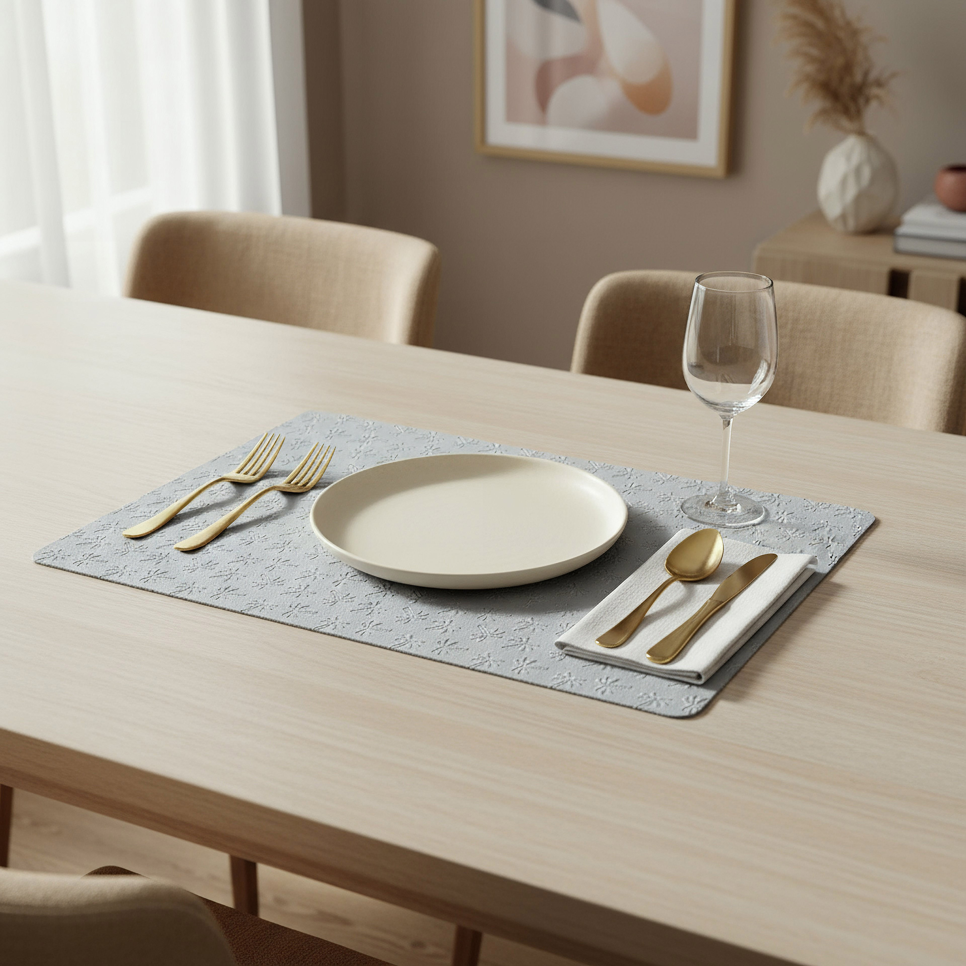 LayOn Palm Embossed Placemat - 30x45 cm-hbxdecorandfurnishings-homefurnishings-tablelinens-image-2