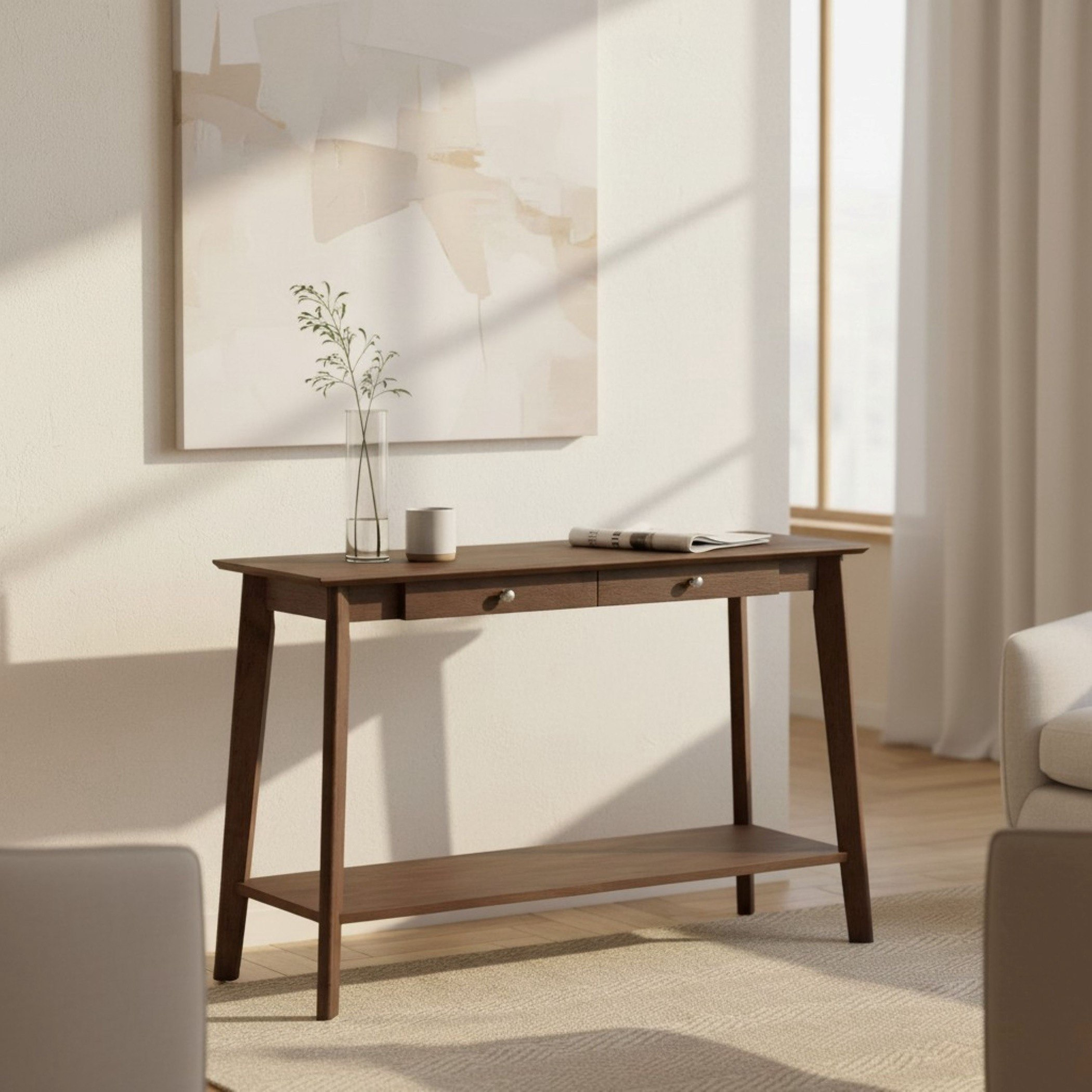 طاولة كونسول بدرجين من سكاندي-hbxfurniture-tablesandstands-consoletables-image-1