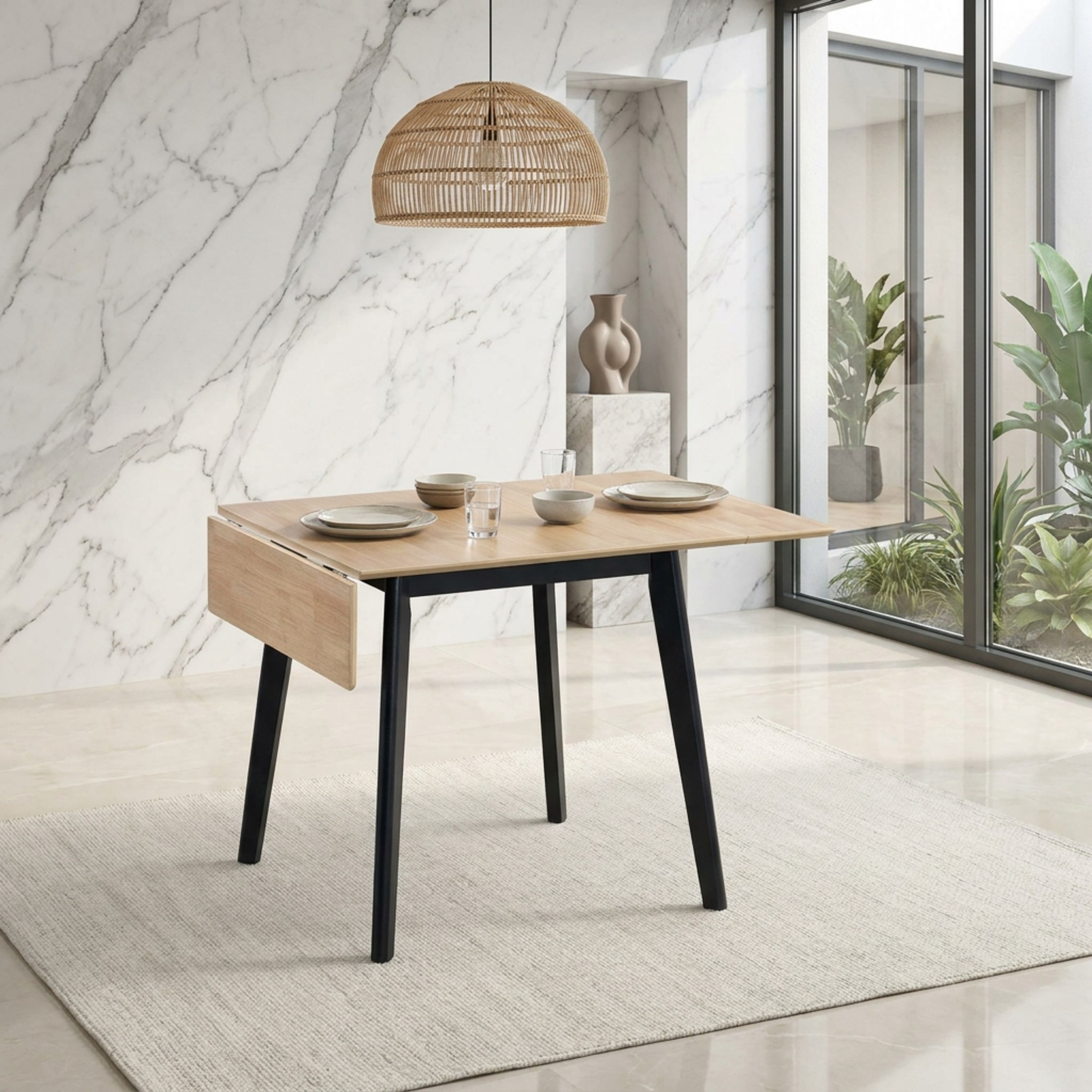 Scandi Foldable 4-Seater Table-hbxfurniture-diningtablesandsets-diningtables-fourseater-image-1