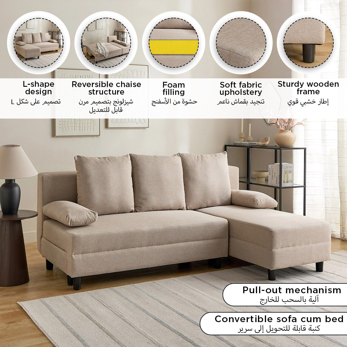 Alberta NXT 3-Seater Reversible Fabric Corner Sofa Bed-hbxfurniture-sofasandarmchairs-sofabeds-image-15