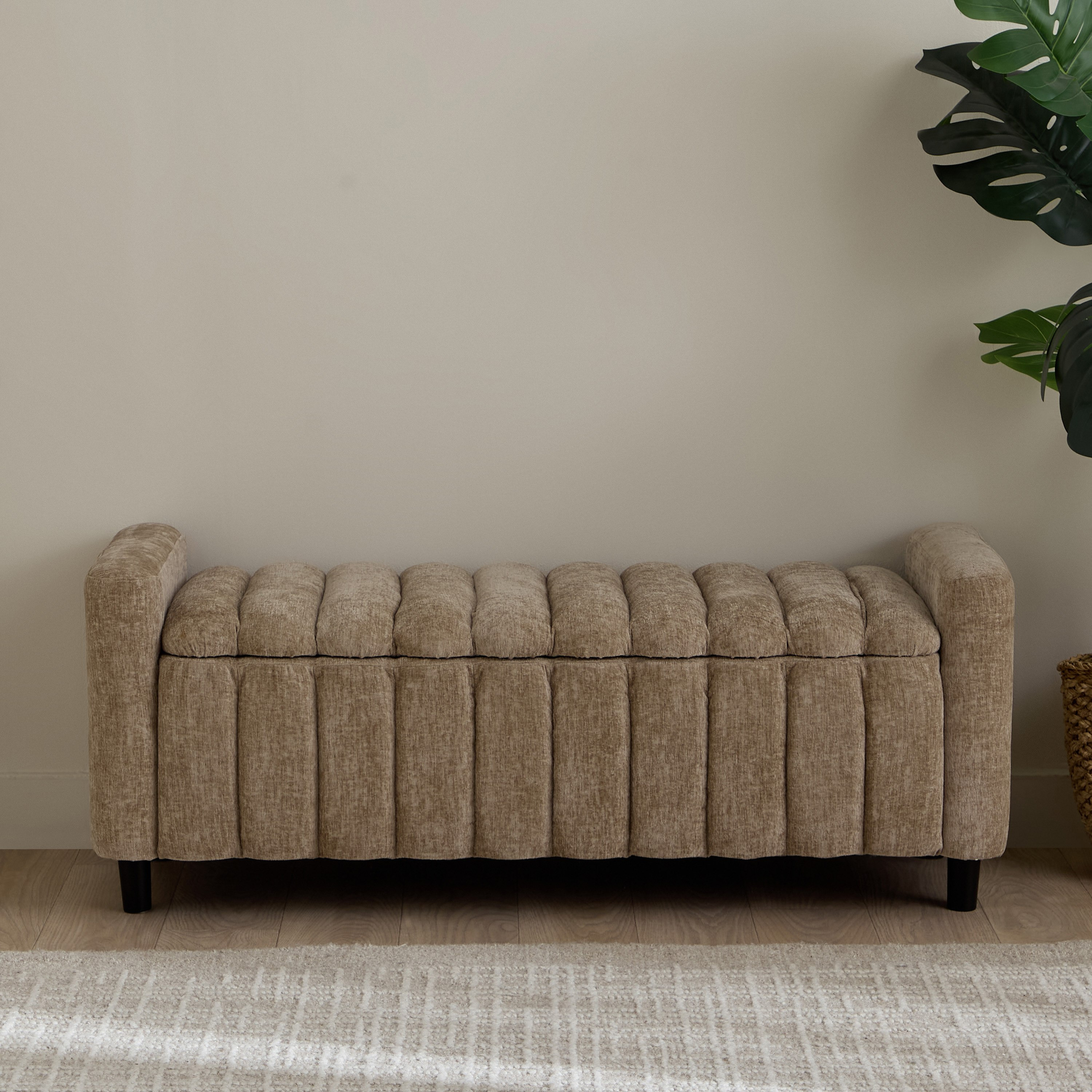 Lanso 2-Seater Fabric Bench with Storage-hbxfurniture-sofasandarmchairs-benches-image-3