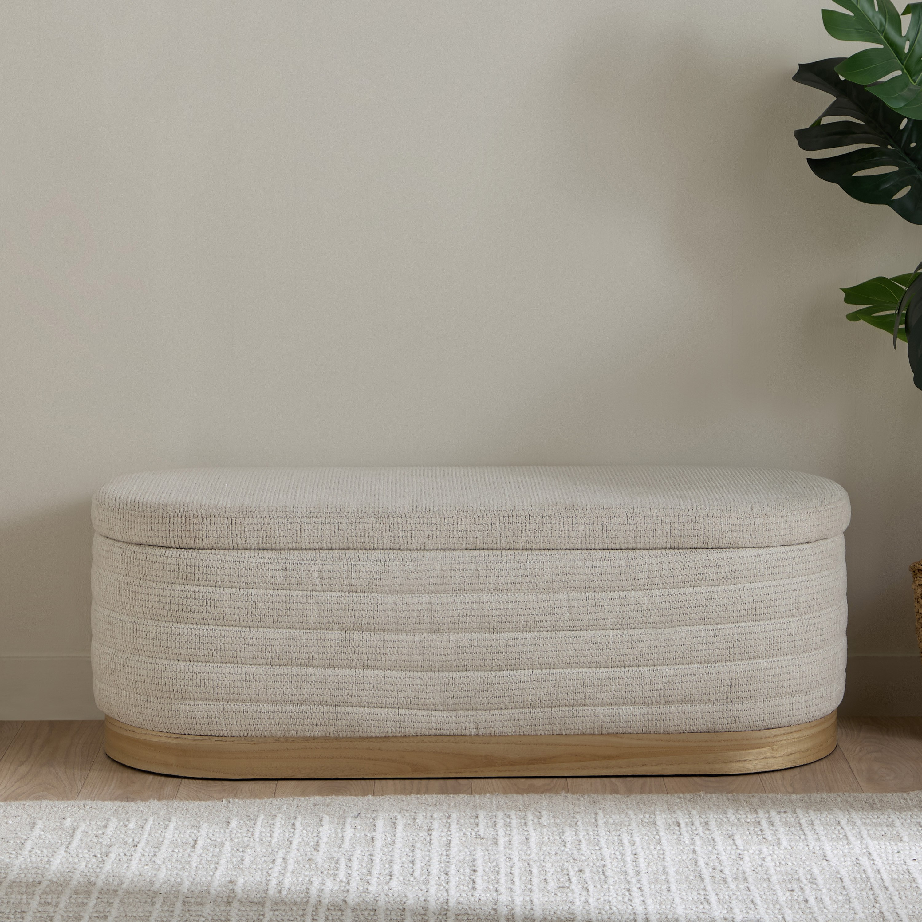 مقعد بنش قماش بمقعدين ومساحة تخزين من دارين-hbxfurniture-sofasandarmchairs-benches-image-3