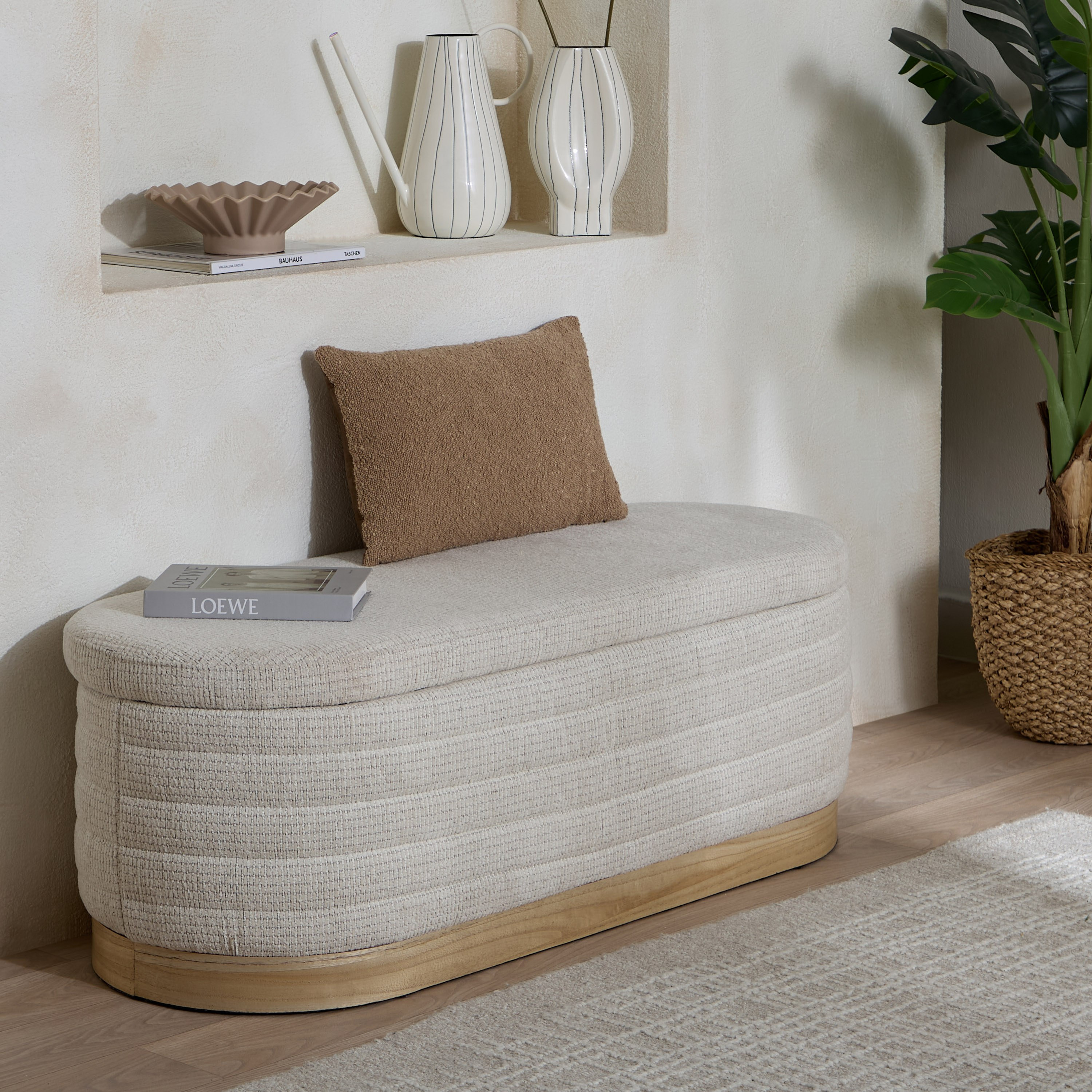 مقعد بنش قماش بمقعدين ومساحة تخزين من دارين-hbxfurniture-sofasandarmchairs-benches-image-7
