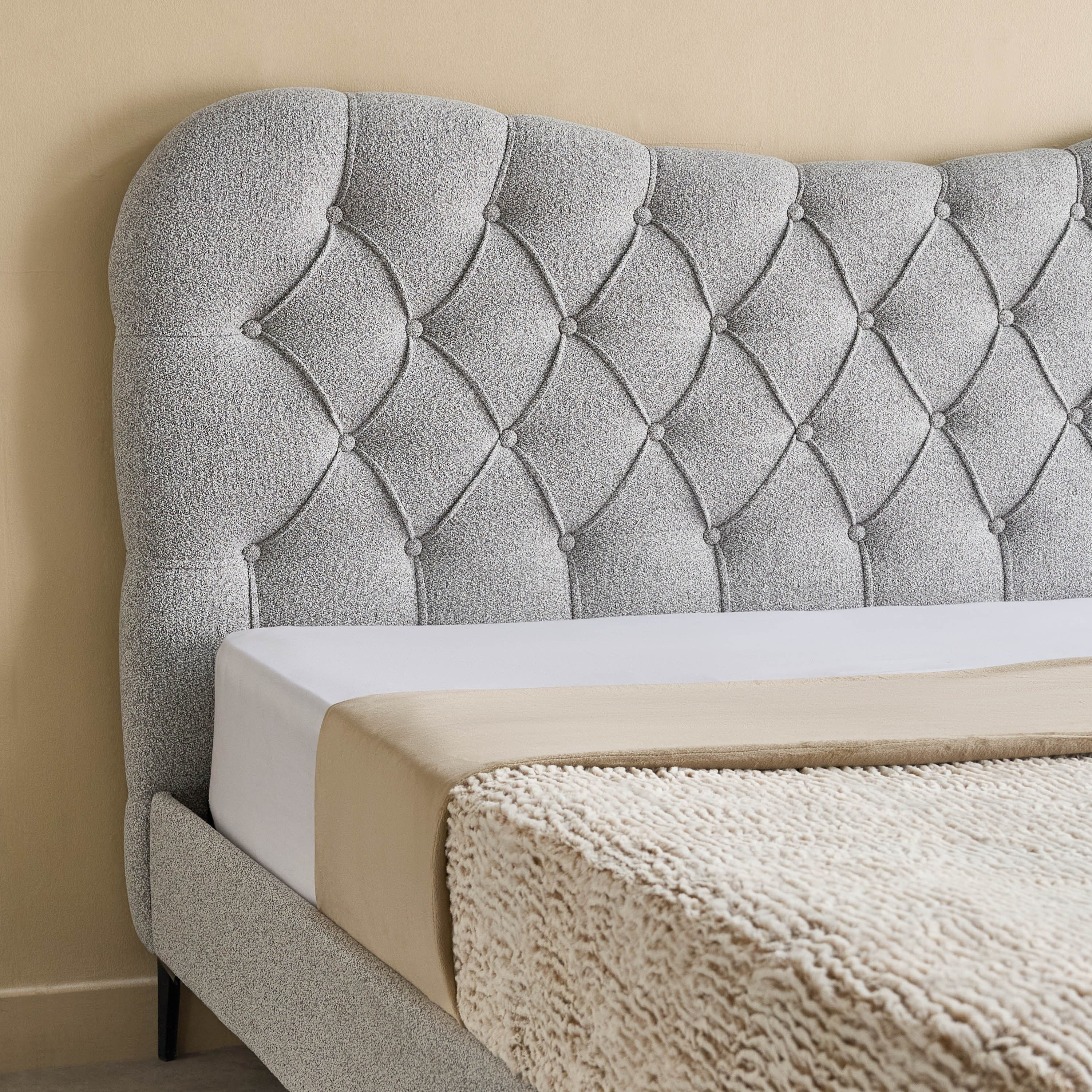 Movo Nordica Medora Upholstered King Bed - 180x200 cm-hbxfurniture-bedsandbedsets-beds-king-image-3