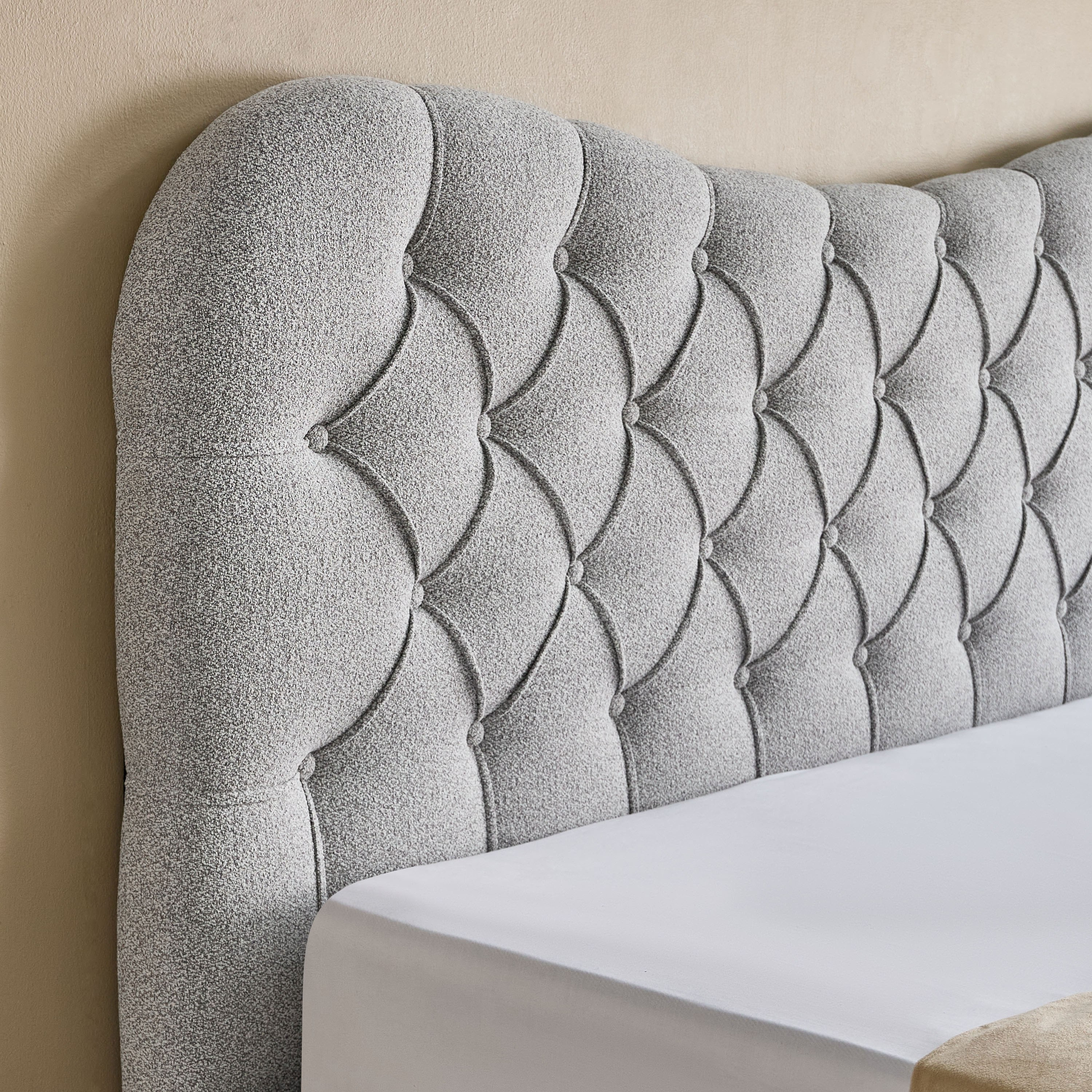 Movo Nordica Medora Upholstered King Bed - 180x200 cm-hbxfurniture-bedsandbedsets-beds-king-image-4