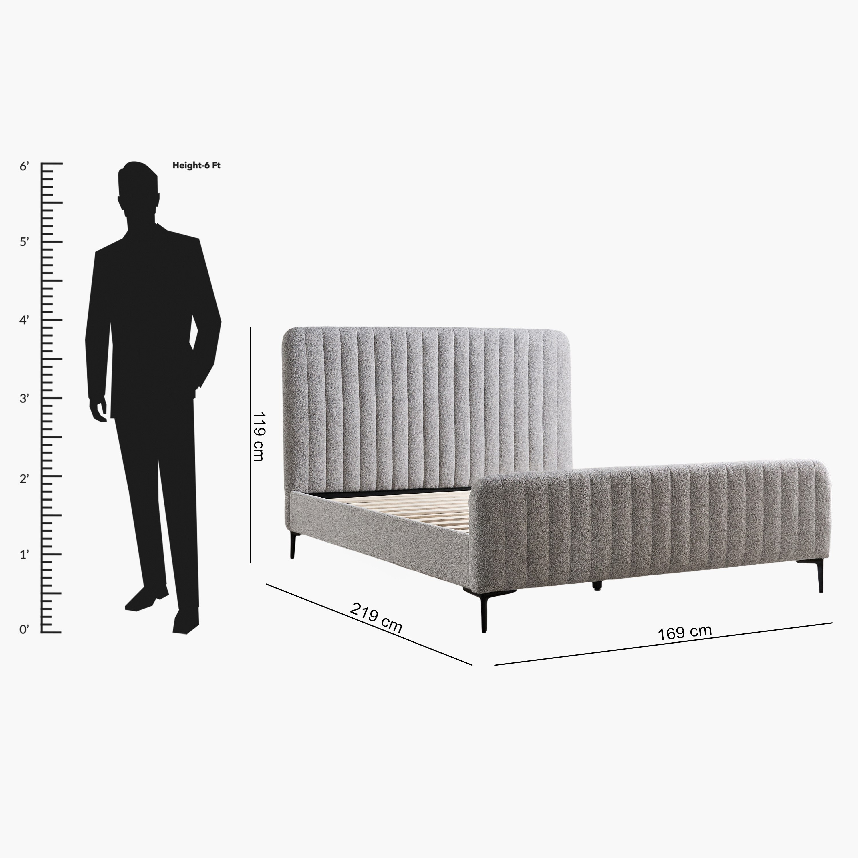 Movo Ruby Stanley Upholstered Queen Bed - 160x200 cm-hbxbedroom-bedsandbedsets-beds-queen-image-9