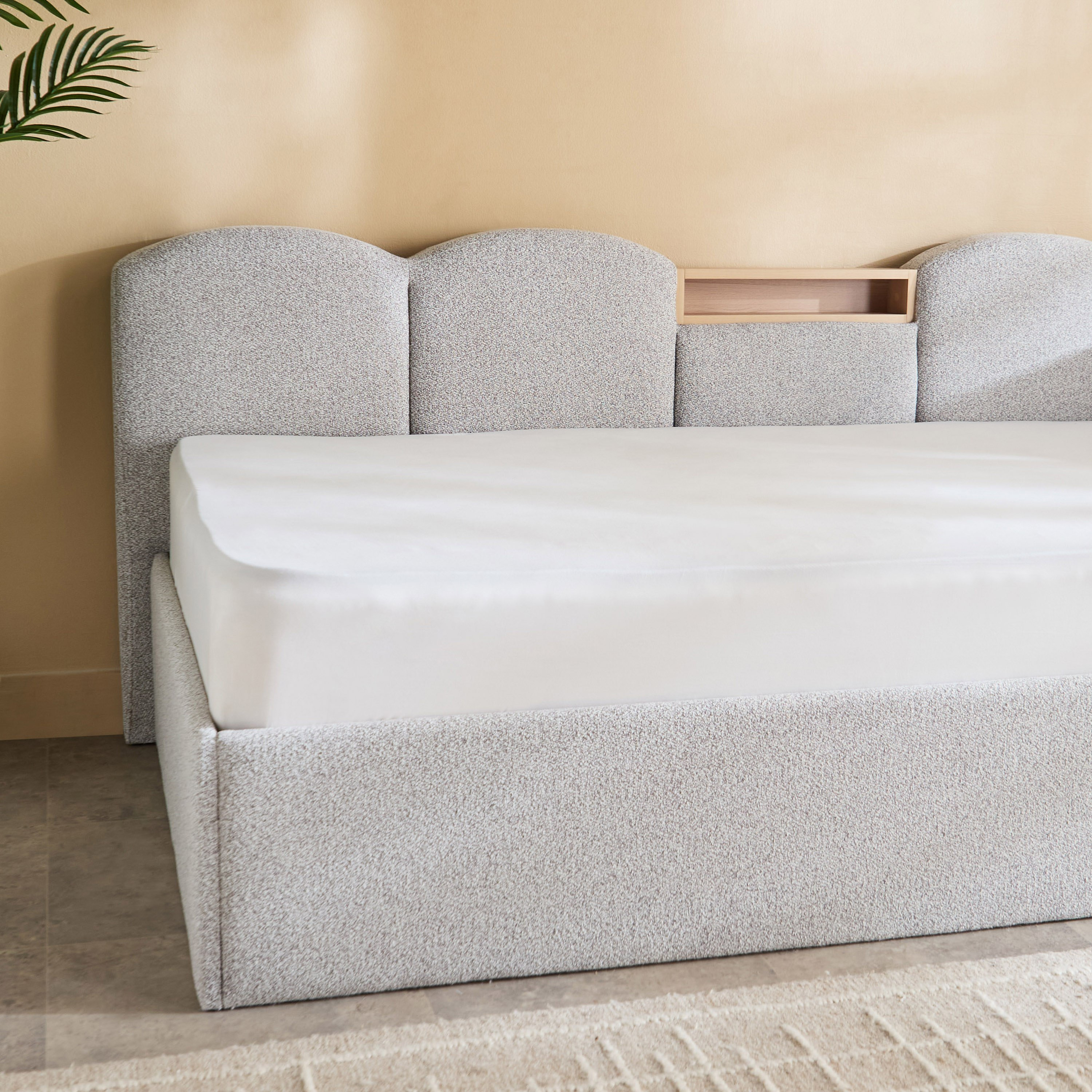 Movo Nordica Malta Single Day Bed with Headboard Storage - 90x200 cm-hbxfurniture-bedsandbedsets-daybeds-image-3