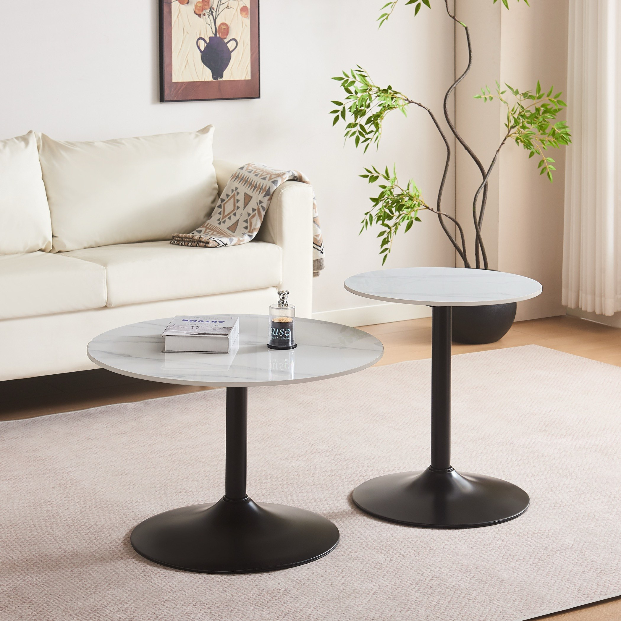 طاولة جانبية مستديرة من الحجر الملبد إن إكس تي من إلفيس-hbxfurniture-livingroom-endtables-image-4