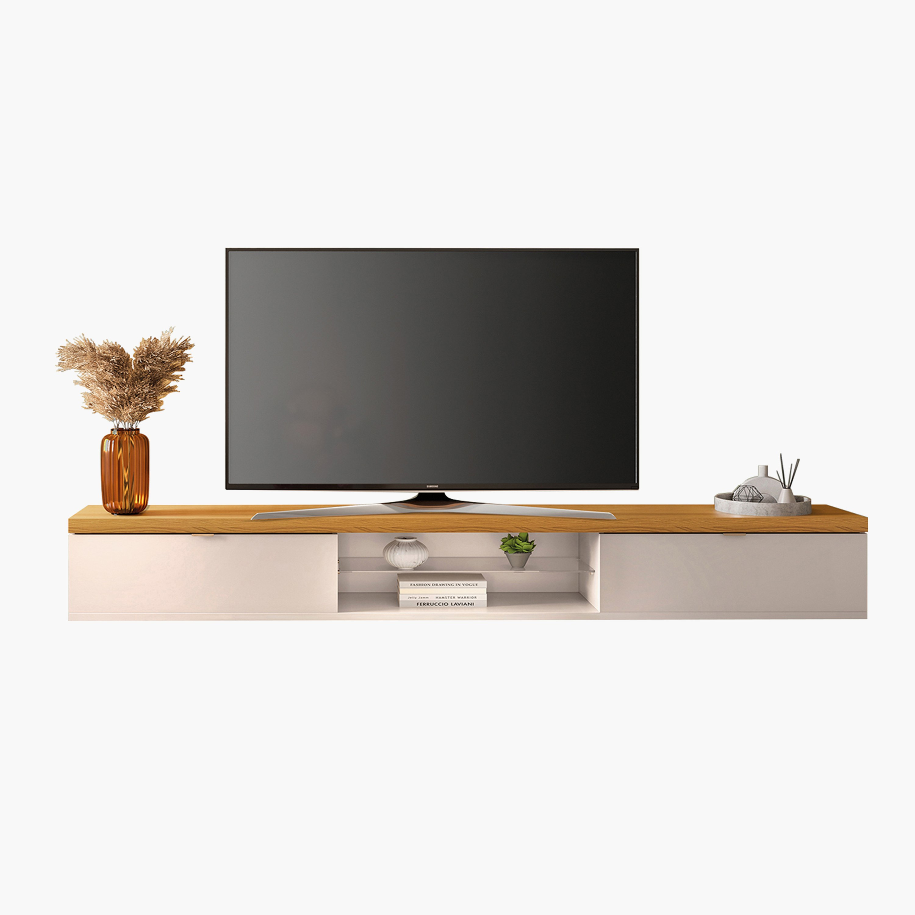 Movo Beneton 2.2 Meter Wall Mounted TV Unit for TV upto 85 inches-hbxlivingroom-mediaunitsandstorage-tvunits-image-2