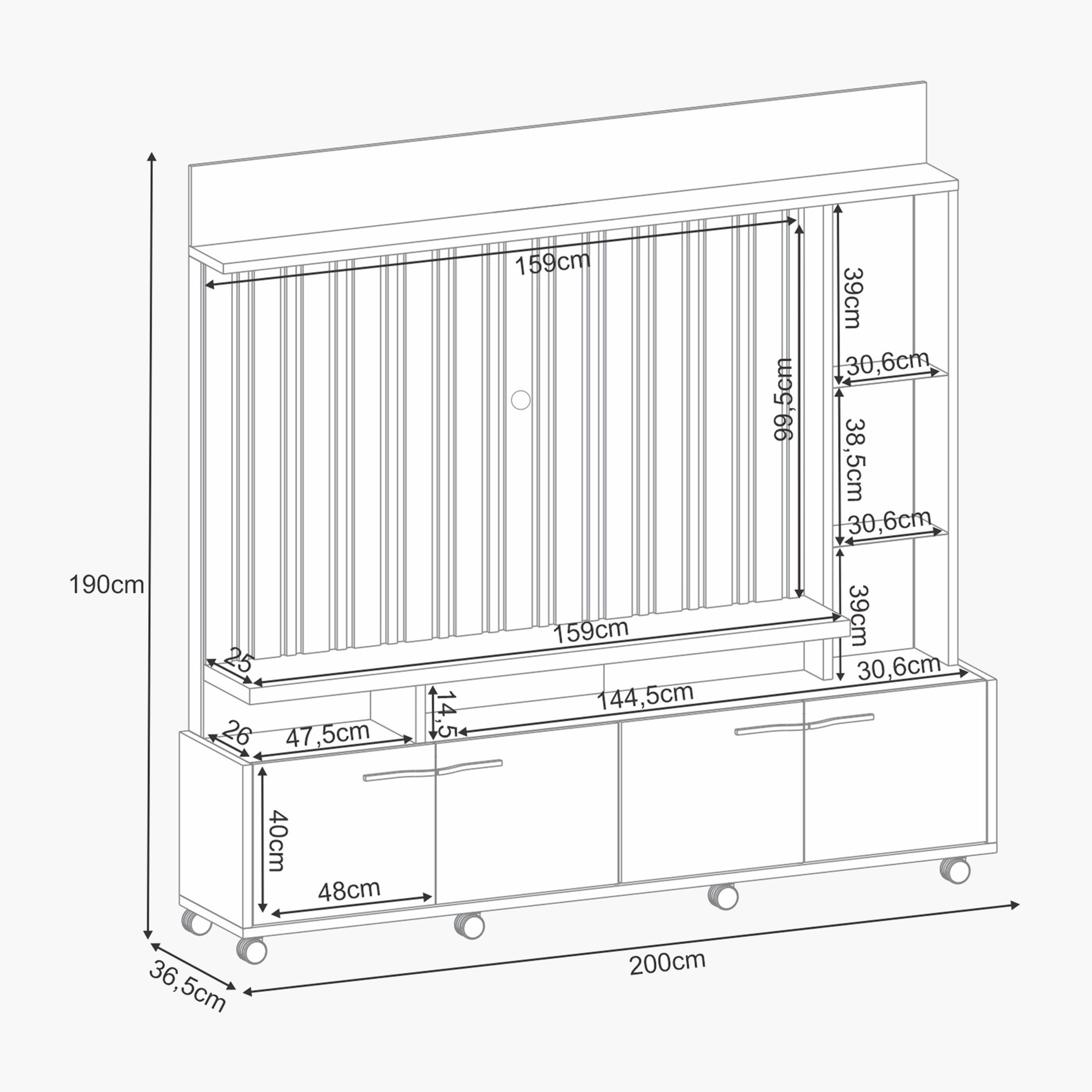 وحدة تلفزيون للأجهزة حتى 60 بوصة من ألتون-hbxlivingroom-mediaunitsandstorage-wallunits-image-8