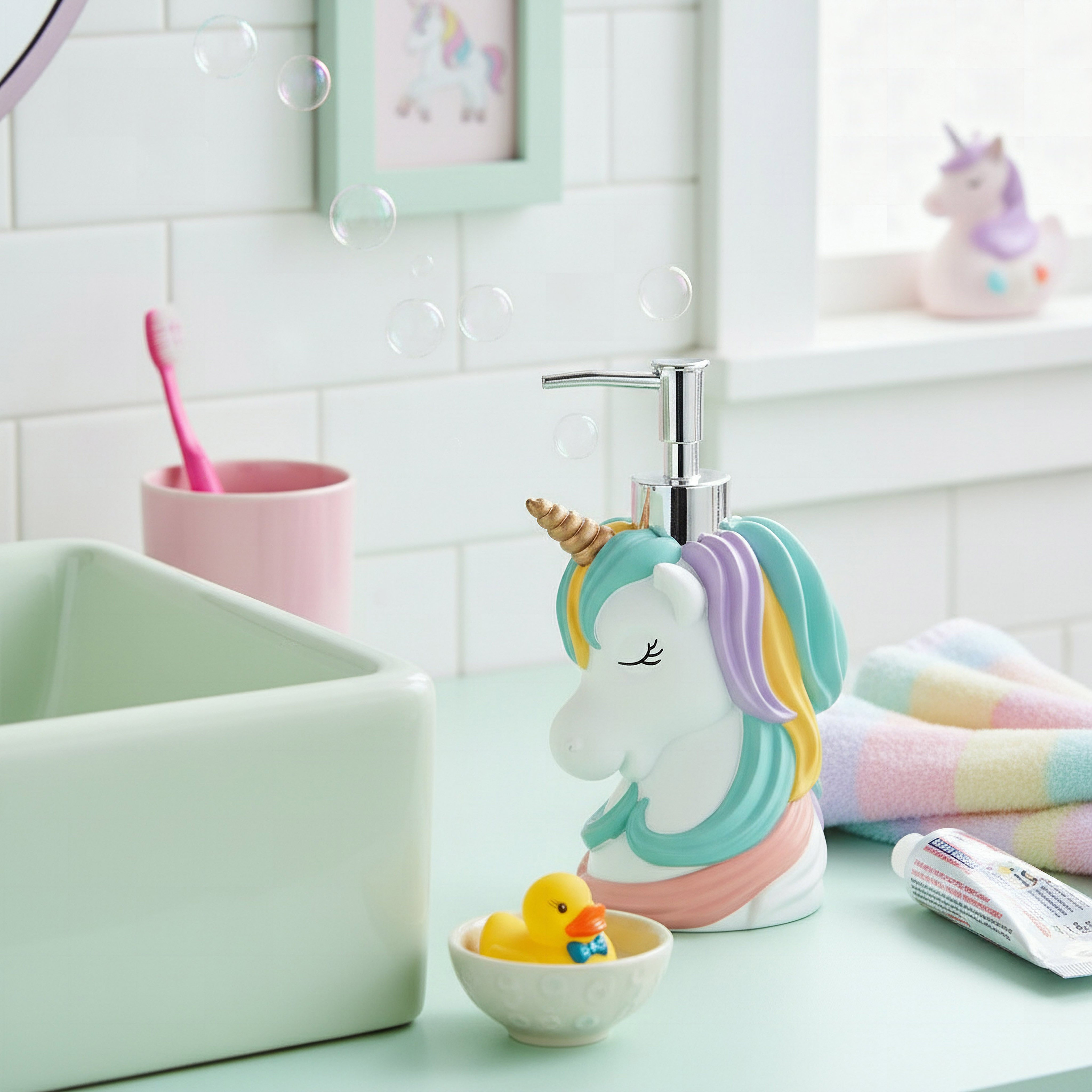 Ivy Harper Unicorn Resin Soap Dispenser - 10x7x19 cm-hbxhomeware-hbxbathroom-image-4