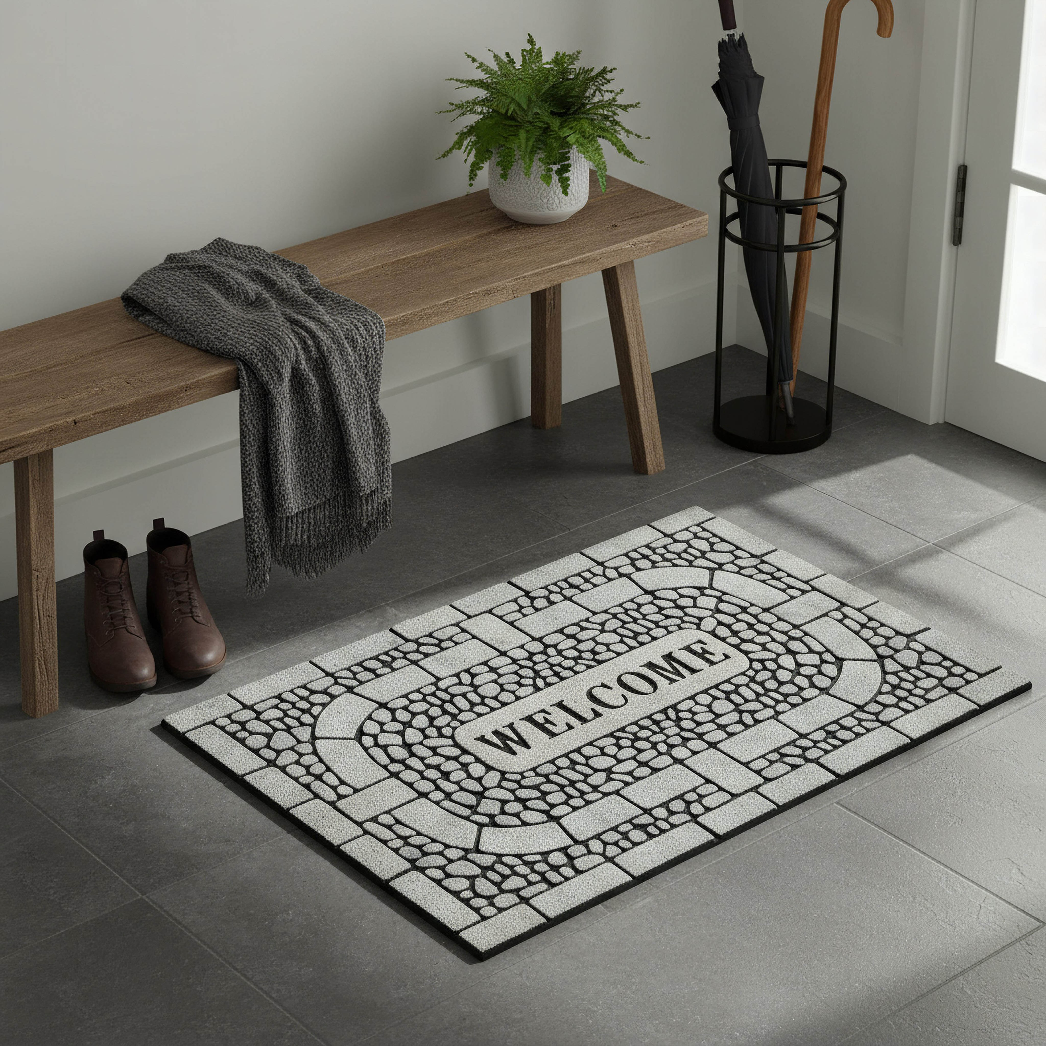 Welcome Heavy Duty Printed Rubber Doormat - 60x90 cm-hbxhomeware-hbxlivingroom-image-3