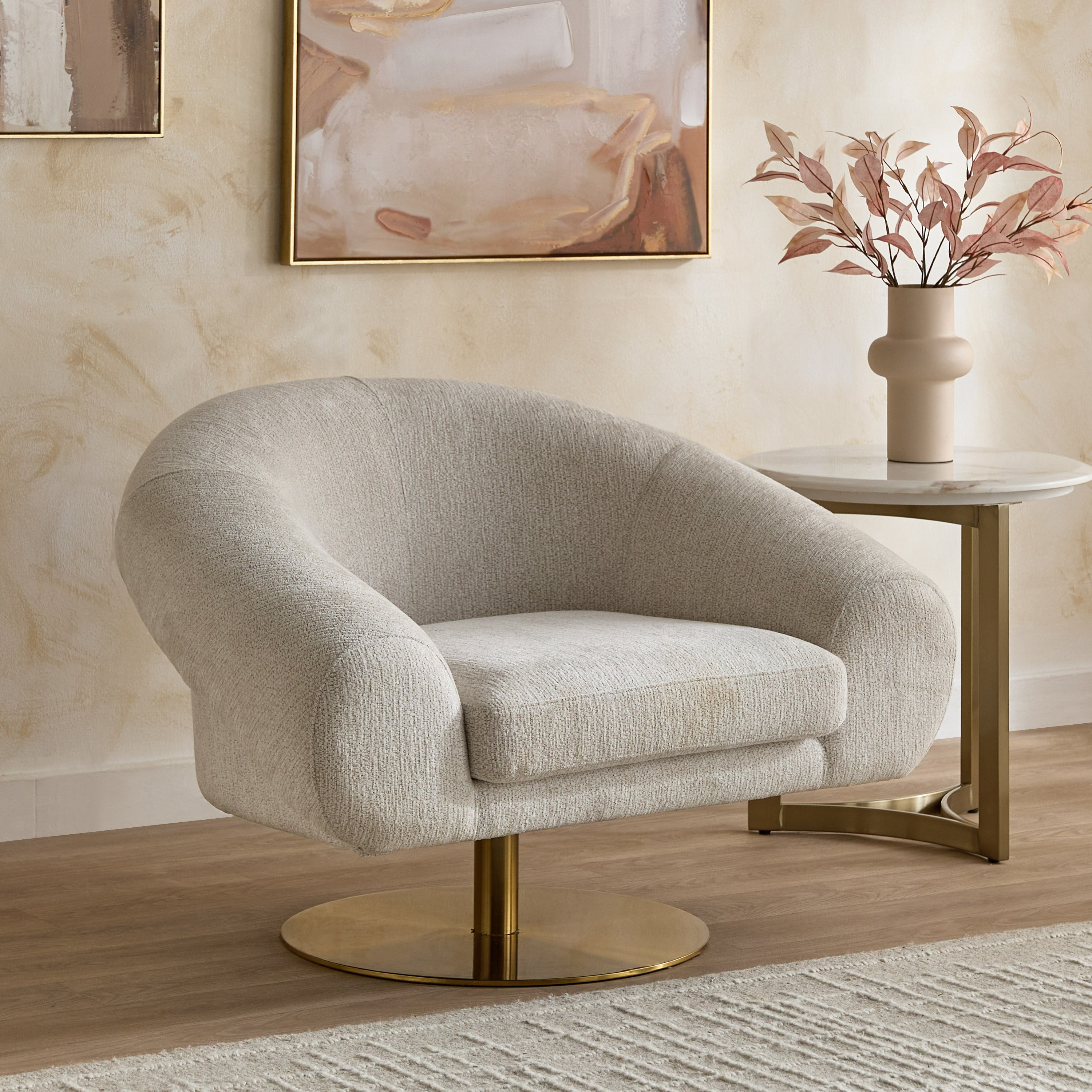 Vicenza Fabric Accent Chair with Swivel-hbxlivingroom-sofasandarmchairs-easychairs-image-1