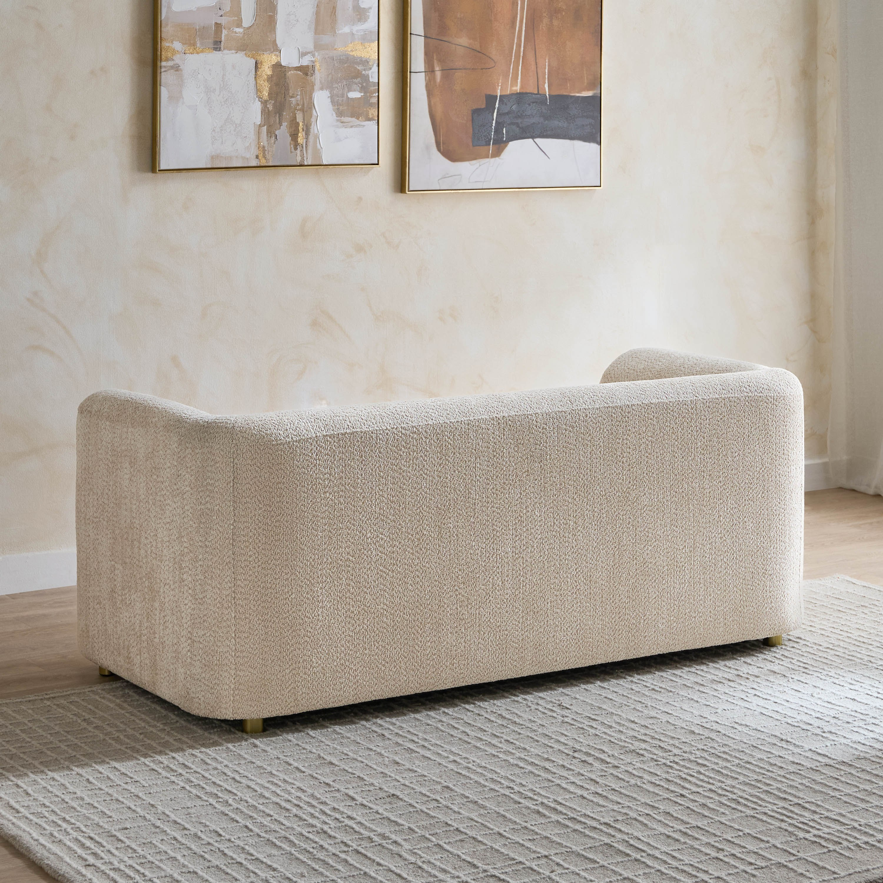 Scallop 2-Seater Fabric Sofa with 2 Cushions-hbxlivingroom-sofasandarmchairs-sofas-image-3
