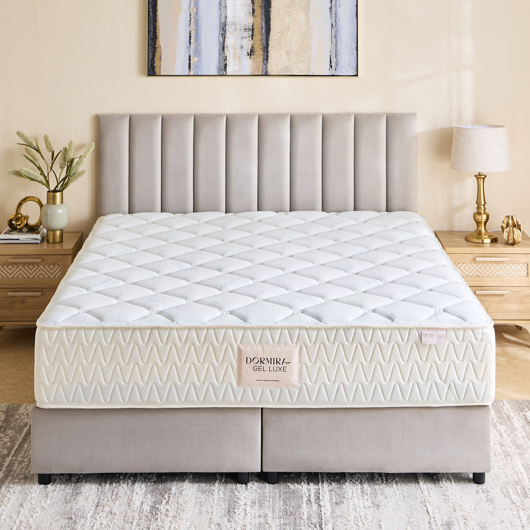 i-Dormira Gel Luxe Hotel Collection Gel Memory Foam Pocket Spring Mattress - 200x200x33cm-hbxfurniture-mattresses-superking-image-2