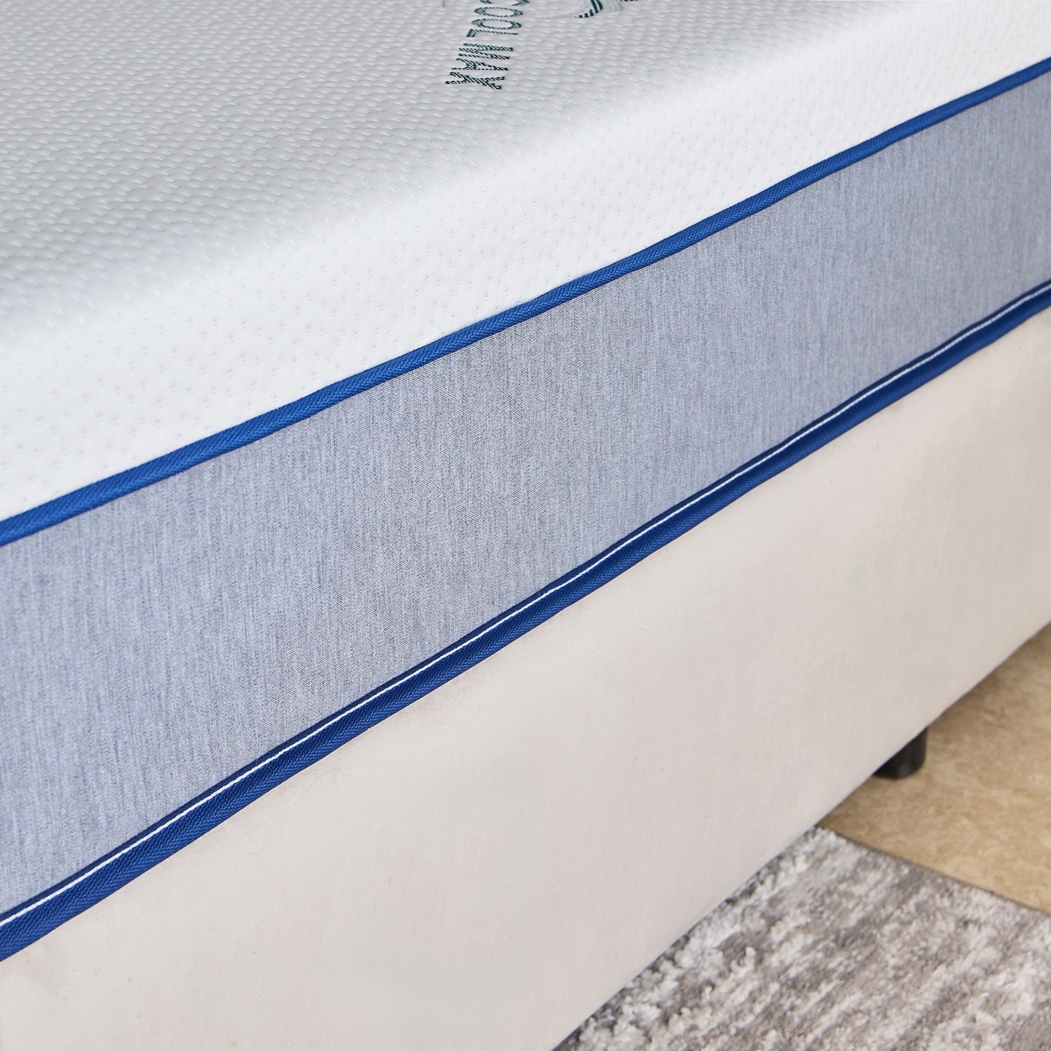 iSleepLuxe iCooltex Natura Latex Cooling Fabric Medium Firm Foam Queen Mattress - 160x200x25 cm-hbxbedroom-mattresses-queen-image-6