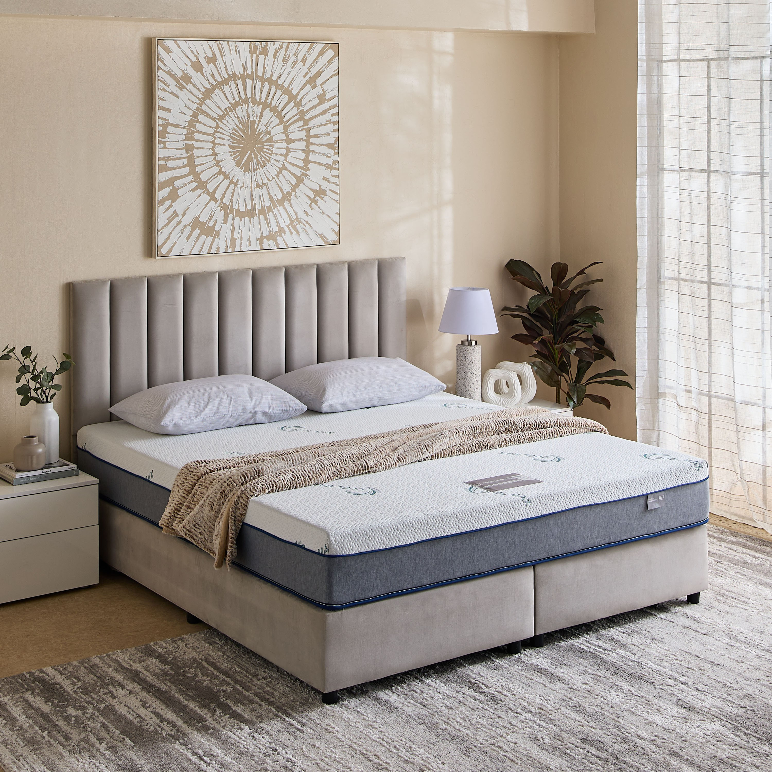 مرتبة كينج فوم صلابة متوسطة قماش مبرد آي نيتشر لاتيكس من سليب لوكس - 180x200x25 سم-hbxfurniture-mattresses-king-image-9