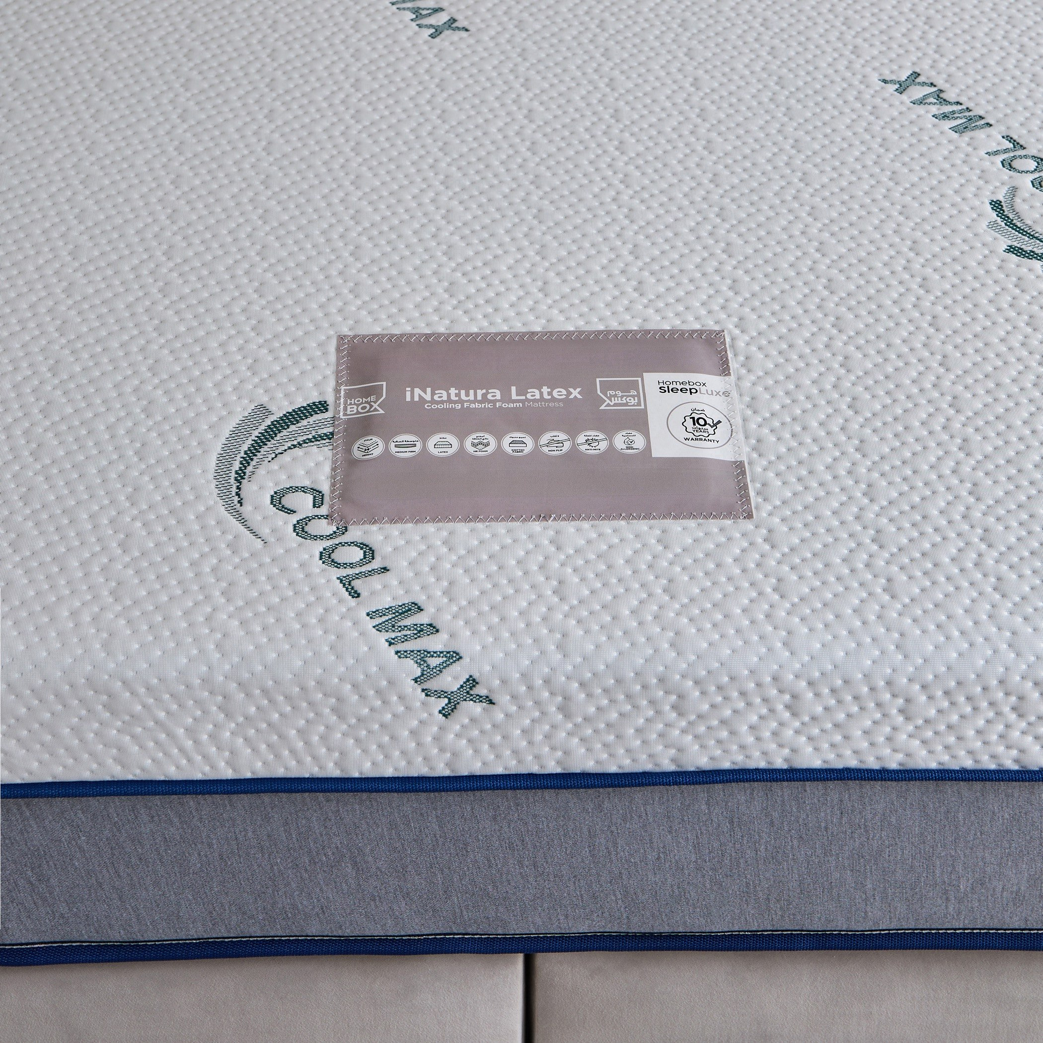 iSleepLuxe iCooltex Natura Latex Cooling Fabric Medium Firm Foam Twin Mattress - 90x200x25 cm-hbxfurniture-bedroom-mattresses-single-image-8