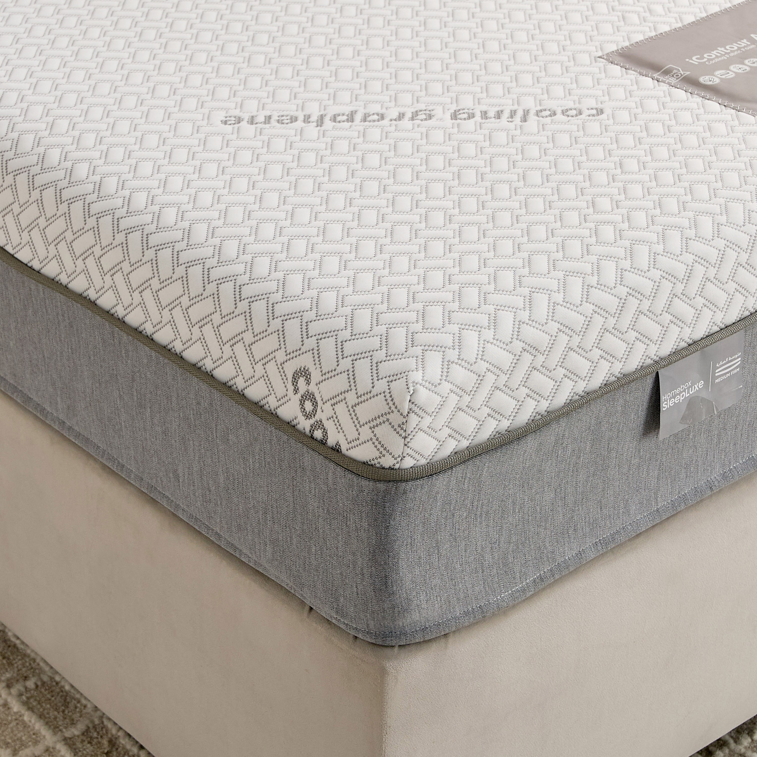 iSleepLuxe iCooltex Contour Air Memory Foam HR Cooling Fabric Queen Mattress - 160x200x20 cm-hbxbedroom-mattresses-queen-image-2