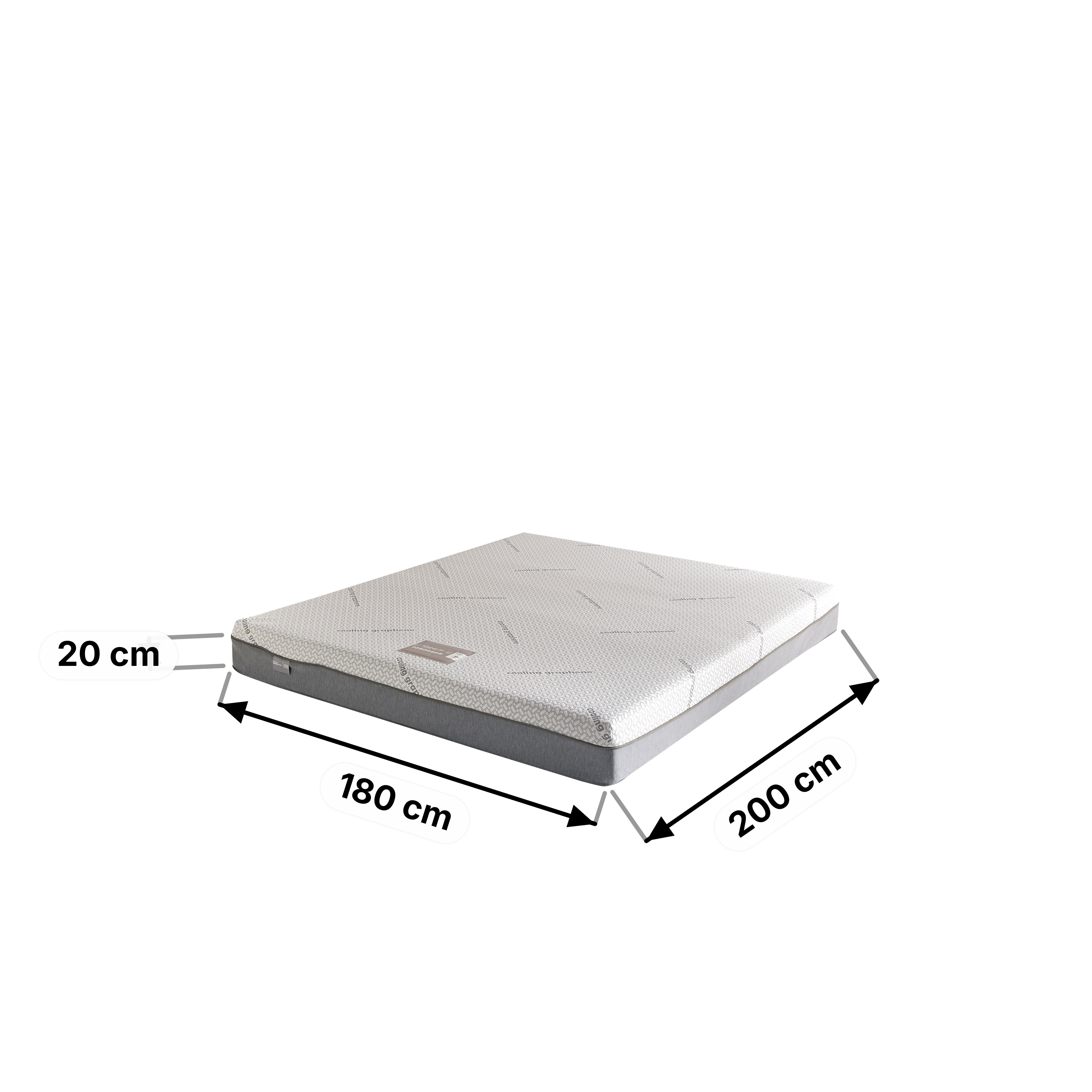 iSleepLuxe iCooltex Contour Air Memory Foam HR Cooling Fabric King Mattress - 180x200x20 cm-hbxfurniture-mattresses-king-image-14