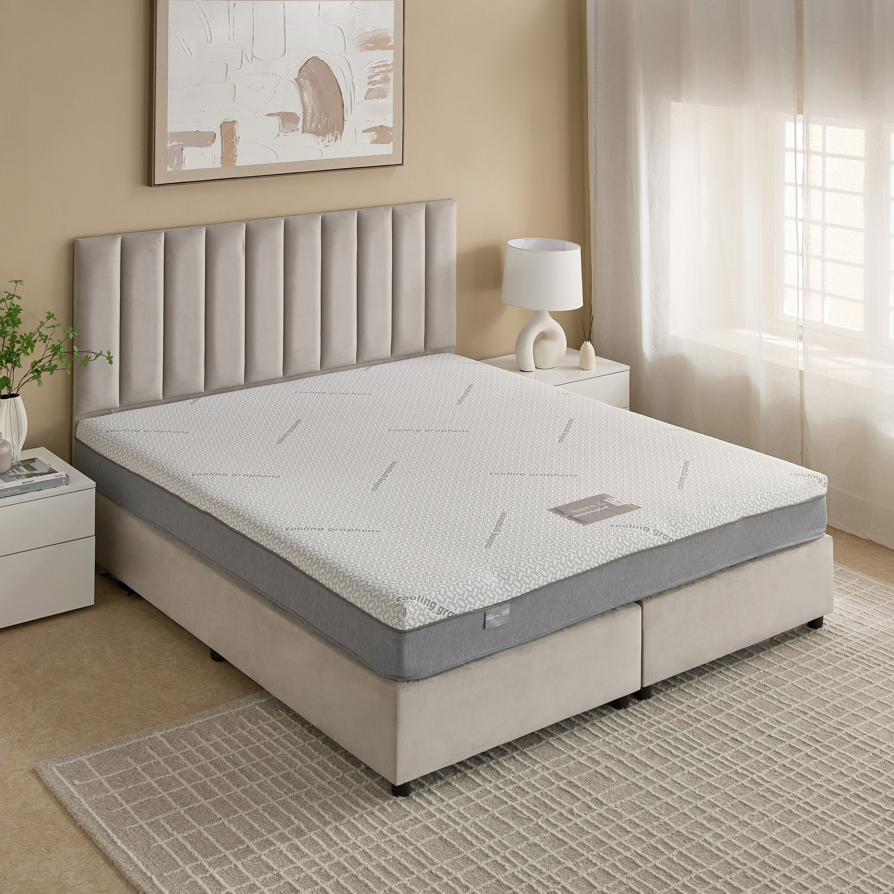 iSleepLuxe iCooltex Contour Air Memory Foam HR Cooling Fabric King Mattress - 180x200x20 cm-hbxfurniture-mattresses-king-image-3