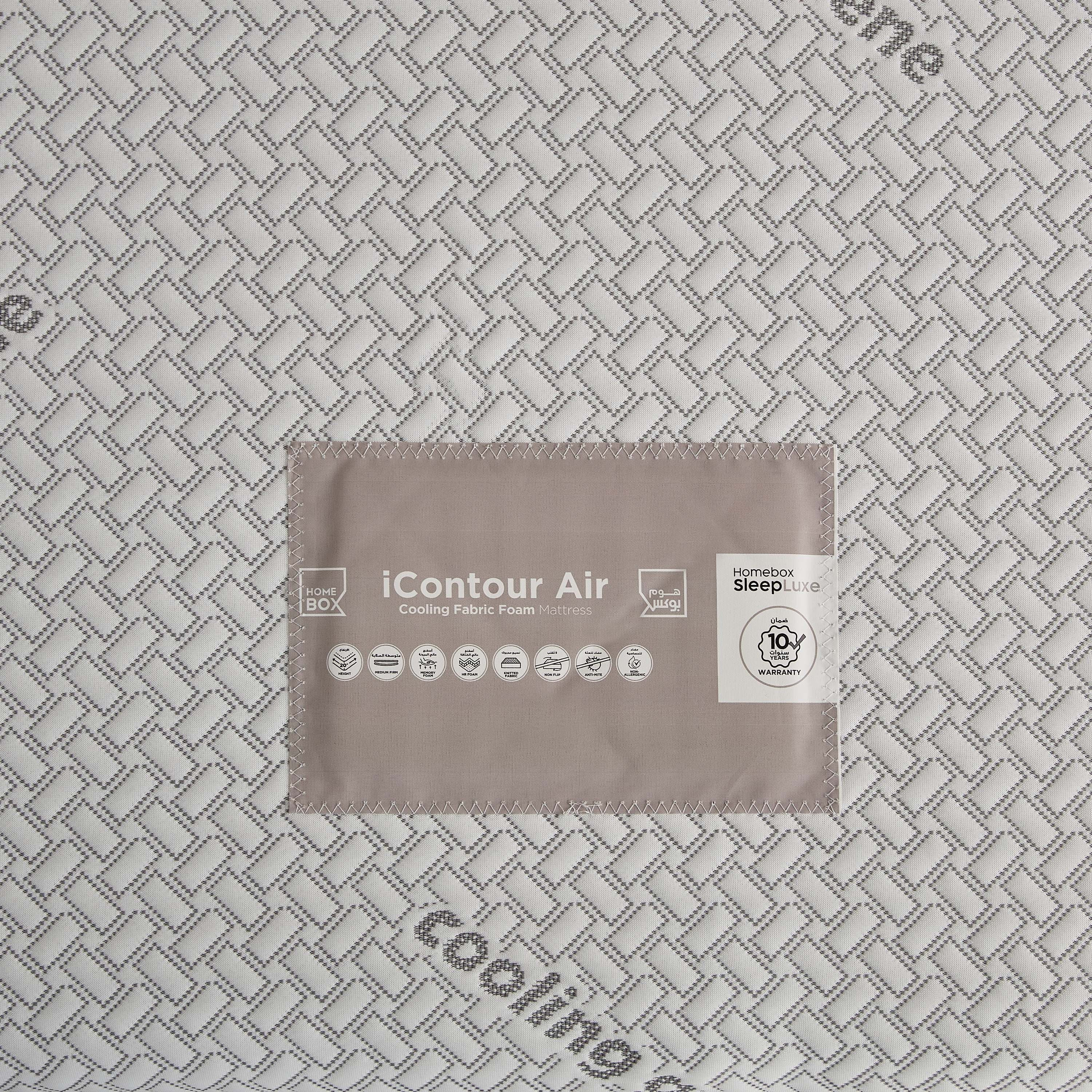iSleepLuxe iCooltex Contour Air Memory Foam HR Cooling Fabric King Mattress - 180x200x20 cm-hbxfurniture-mattresses-king-image-8