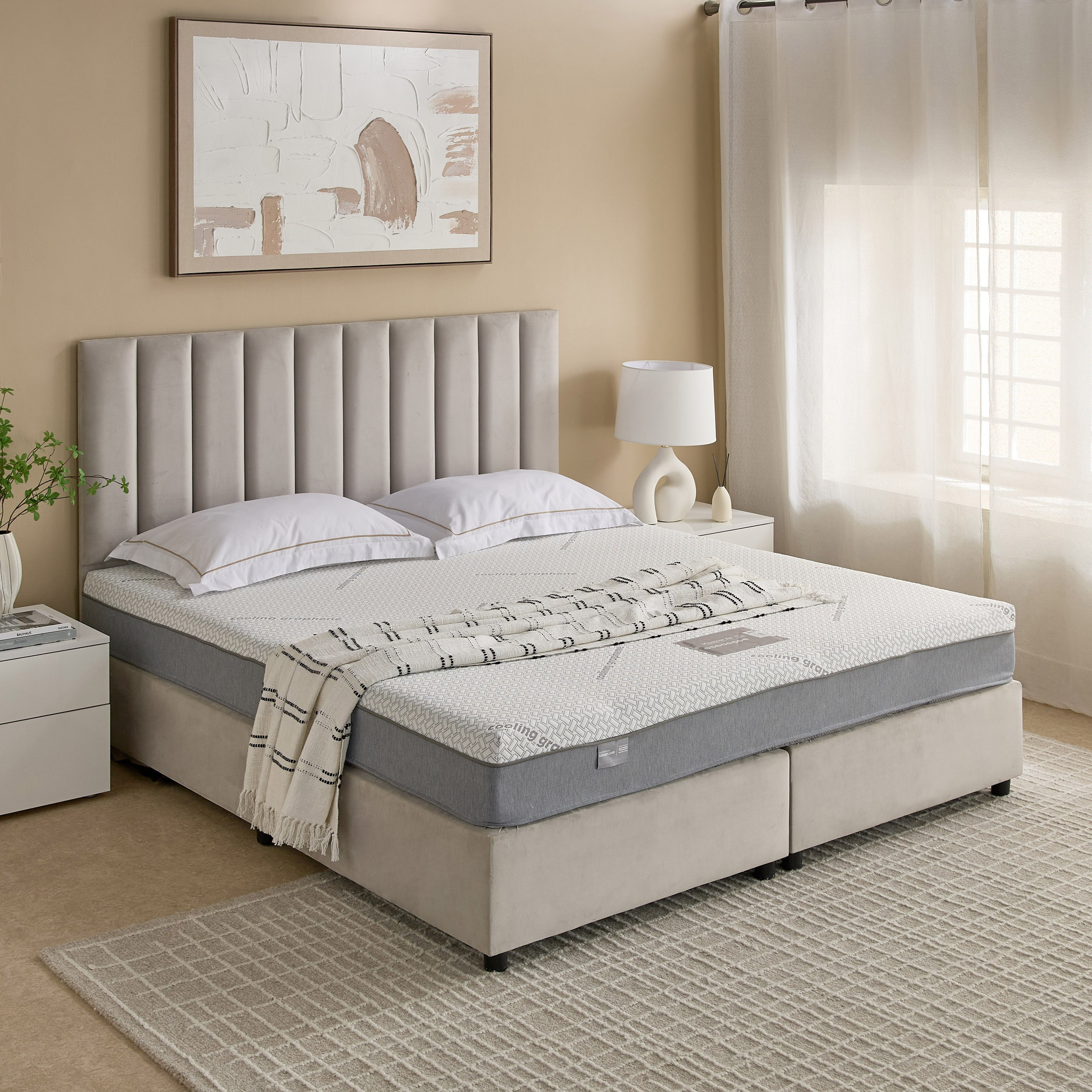 iSleepLuxe iCooltex Contour Air Memory Foam HR Cooling Fabric King Mattress - 180x200x20 cm-hbxfurniture-mattresses-king-image-10