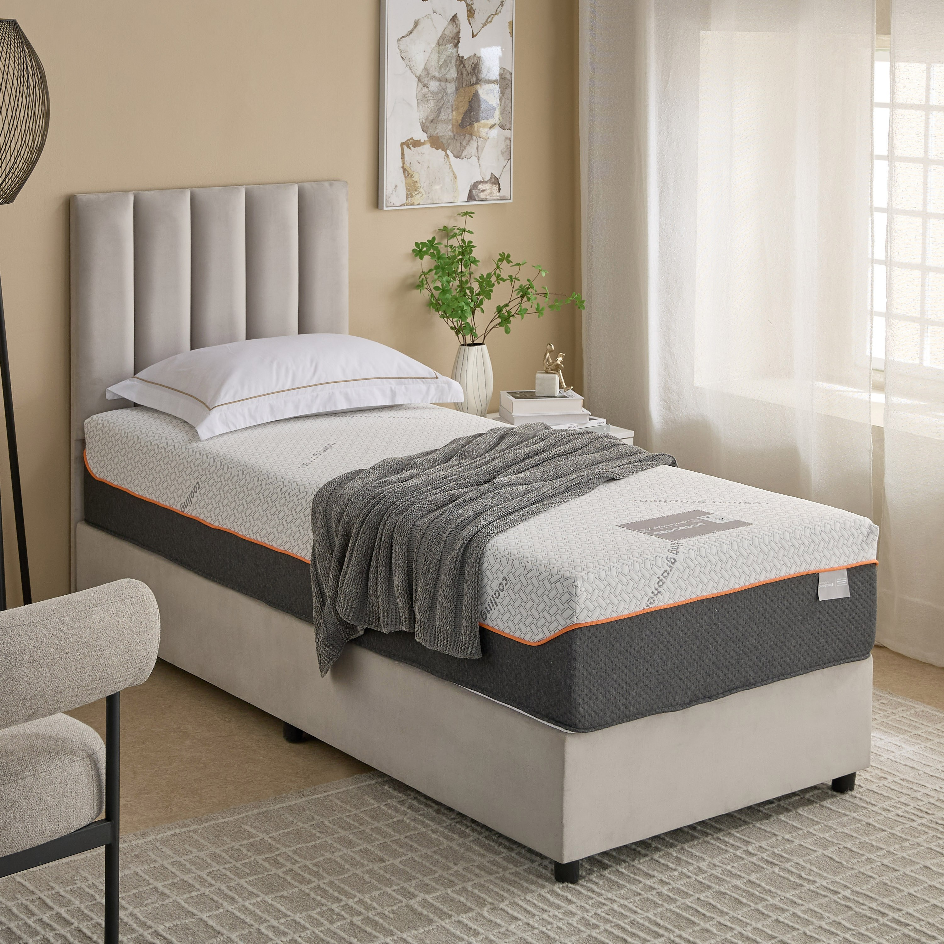 iSleepLuxe iCooltex Contour Pro Air Memory Foam HR Cooling Fabric Single Mattress - 90x190x30 cm-hbxfurniture-bedroom-mattresses-single-image-10