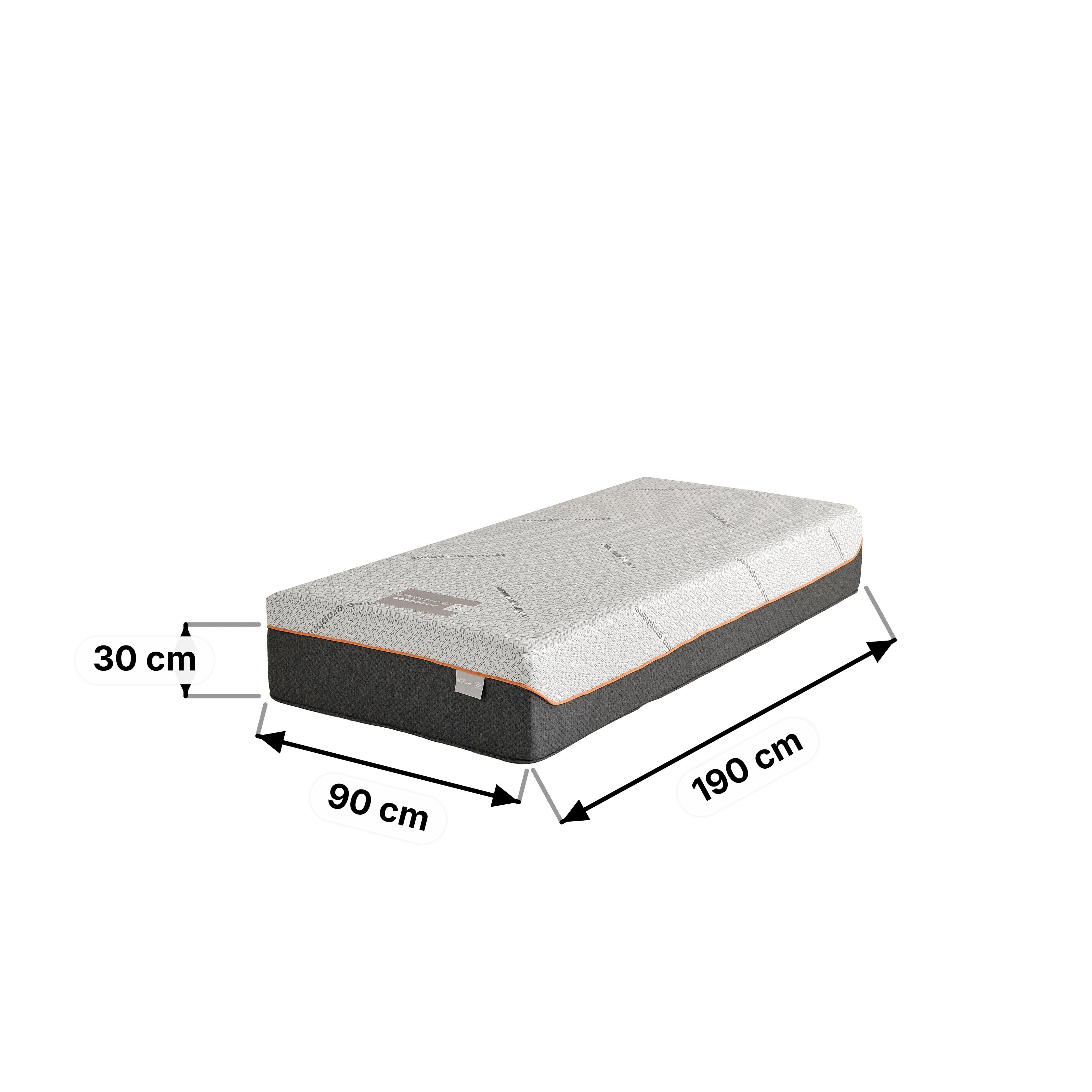 iSleepLuxe iCooltex Contour Pro Air Memory Foam HR Cooling Fabric Single Mattress - 90x190x30 cm-hbxfurniture-bedroom-mattresses-single-image-14