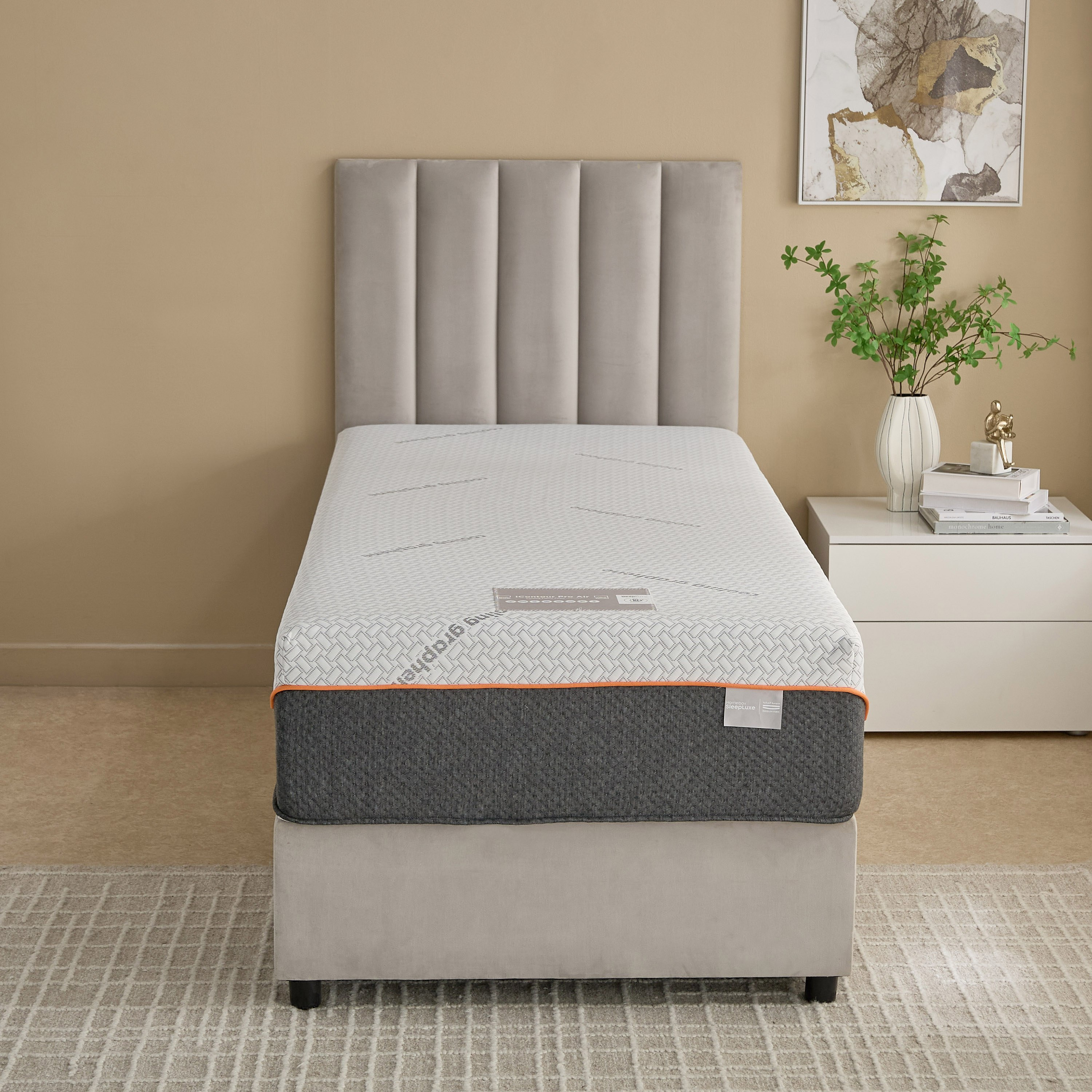iSleepLuxe iCooltex Contour Pro Air Memory Foam HR Cooling Fabric Single Mattress - 90x190x30 cm-hbxfurniture-bedroom-mattresses-single-image-4