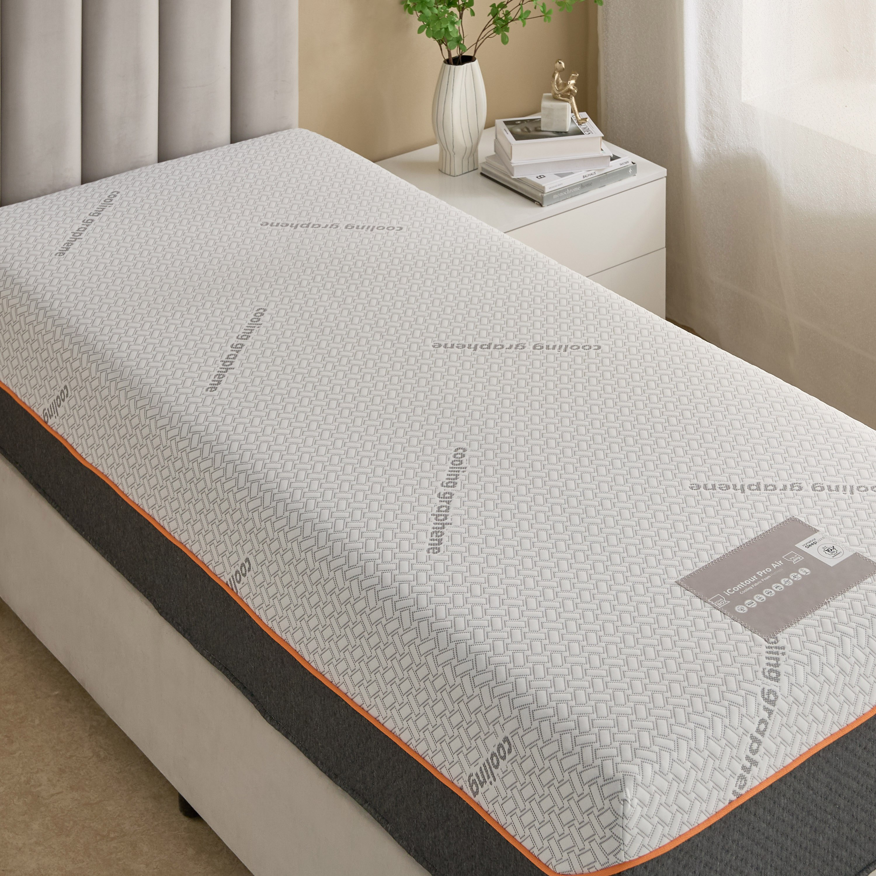 iSleepLuxe iCooltex Contour Pro Air Memory Foam HR Cooling Fabric Single Mattress - 90x190x30 cm-hbxfurniture-bedroom-mattresses-single-image-5
