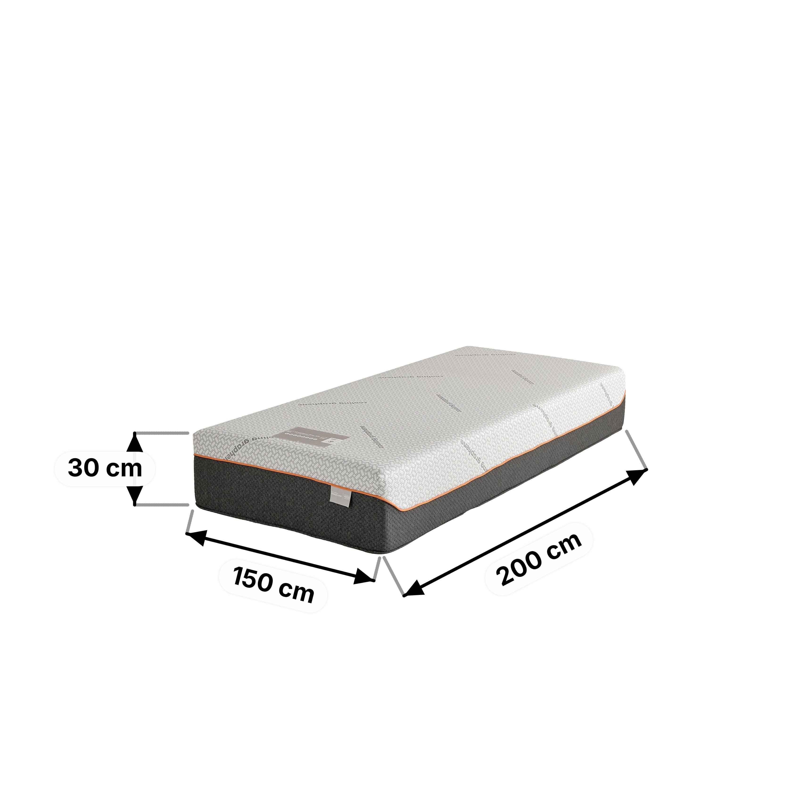 iSleepLuxe iCooltex Contour Pro Air Memory Foam HR Cooling Fabric Queen Mattress - 150x200x30 cm-hbxbedroom-mattresses-queen-image-14
