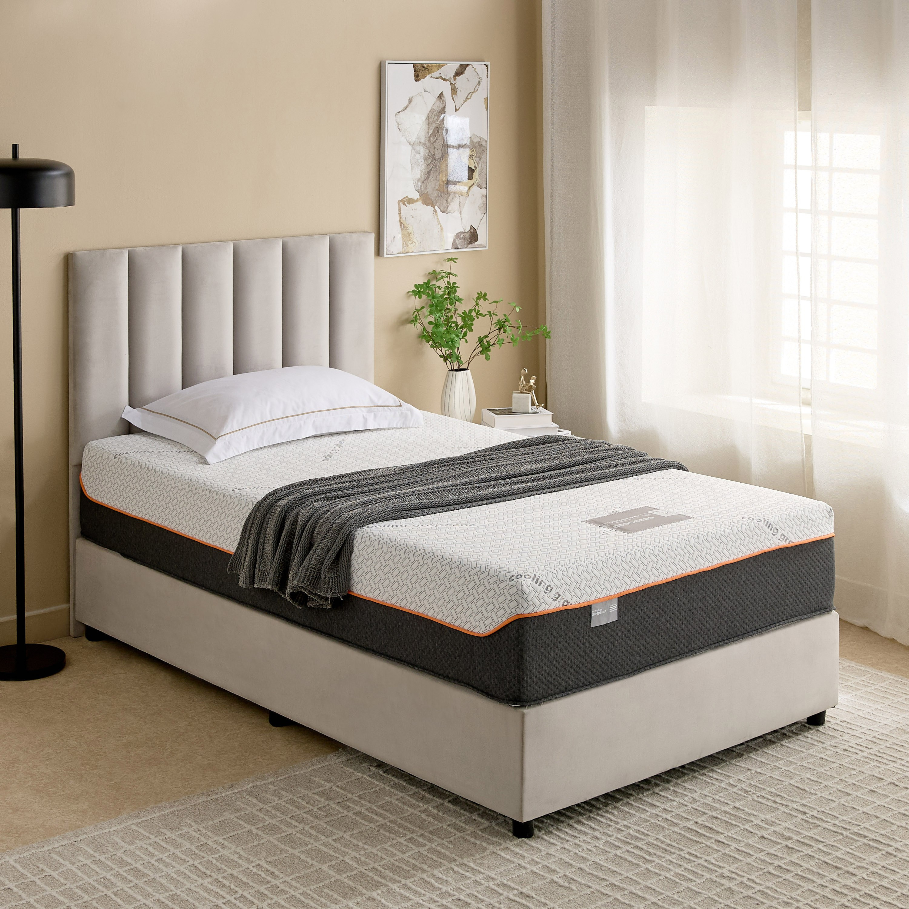 iSleepLuxe iCooltex Contour Pro Air Memory Foam HR Cooling Fabric Queen Mattress - 155x205x30 cm-hbxbedroom-mattresses-queen-image-10