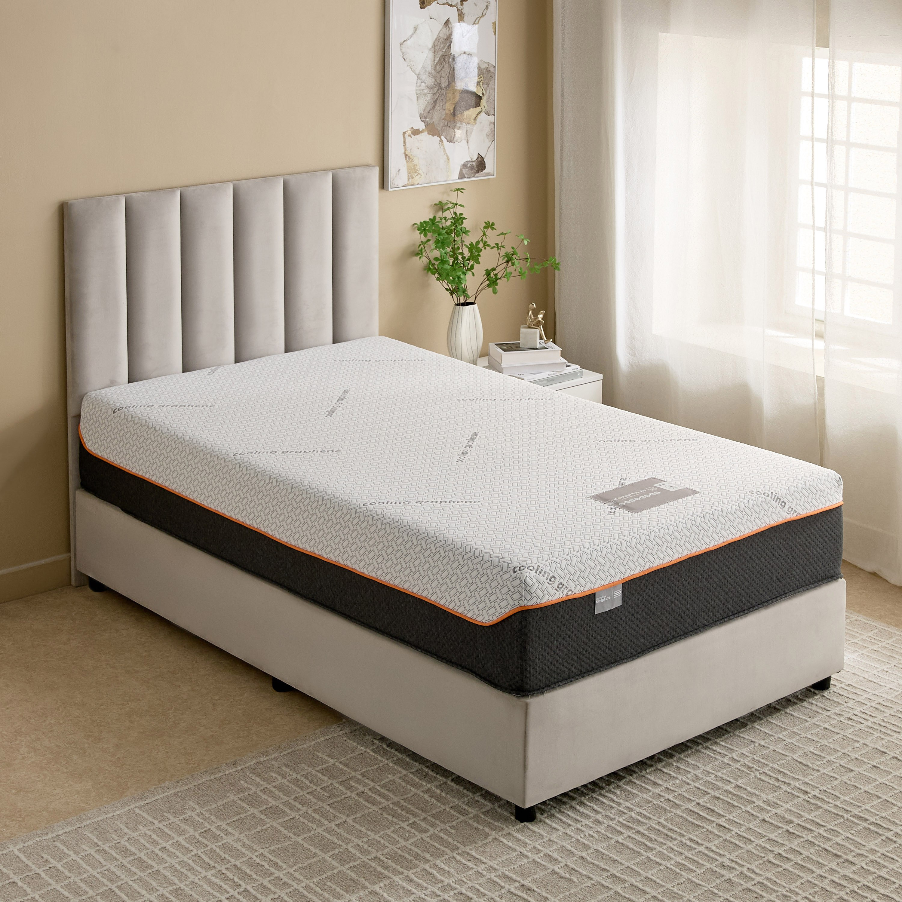 iSleepLuxe iCooltex Contour Pro Air Memory Foam HR Cooling Fabric Queen Mattress - 155x205x30 cm-hbxbedroom-mattresses-queen-image-3