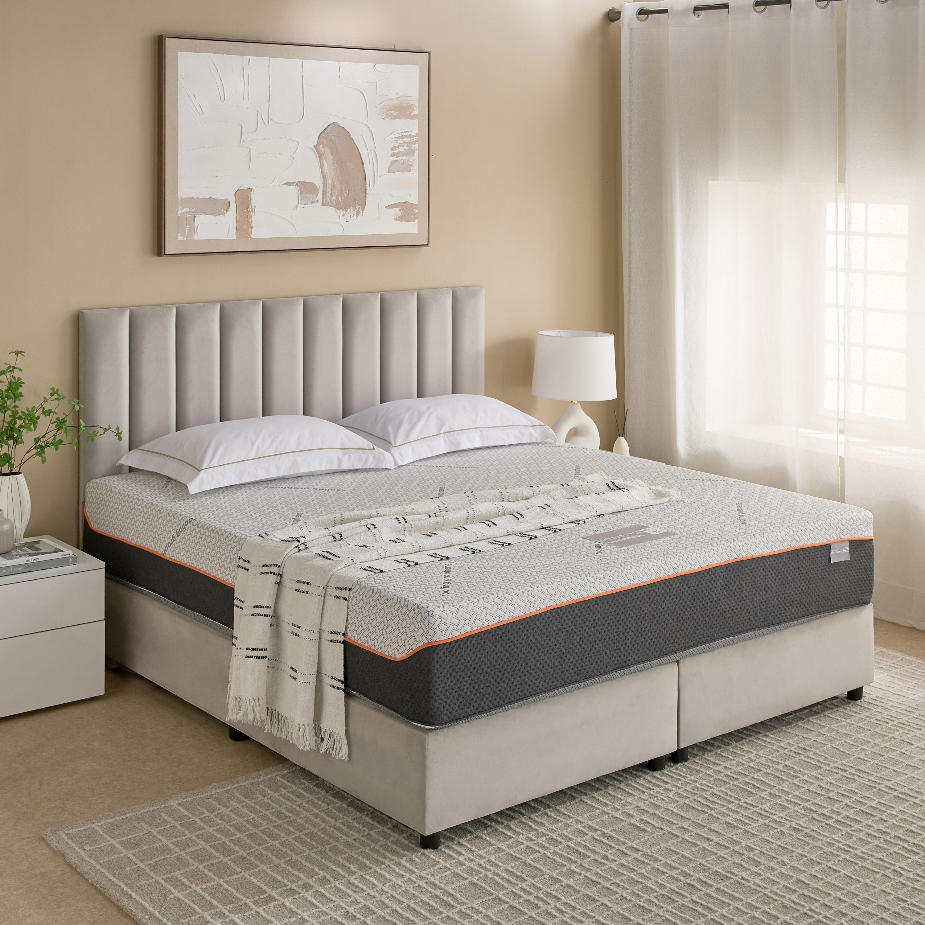 iSleepLuxe iCooltex Contour Pro Air Memory Foam HR Cooling Fabric King Mattress - 180x200x30 cm-hbxfurniture-mattresses-king-image-10