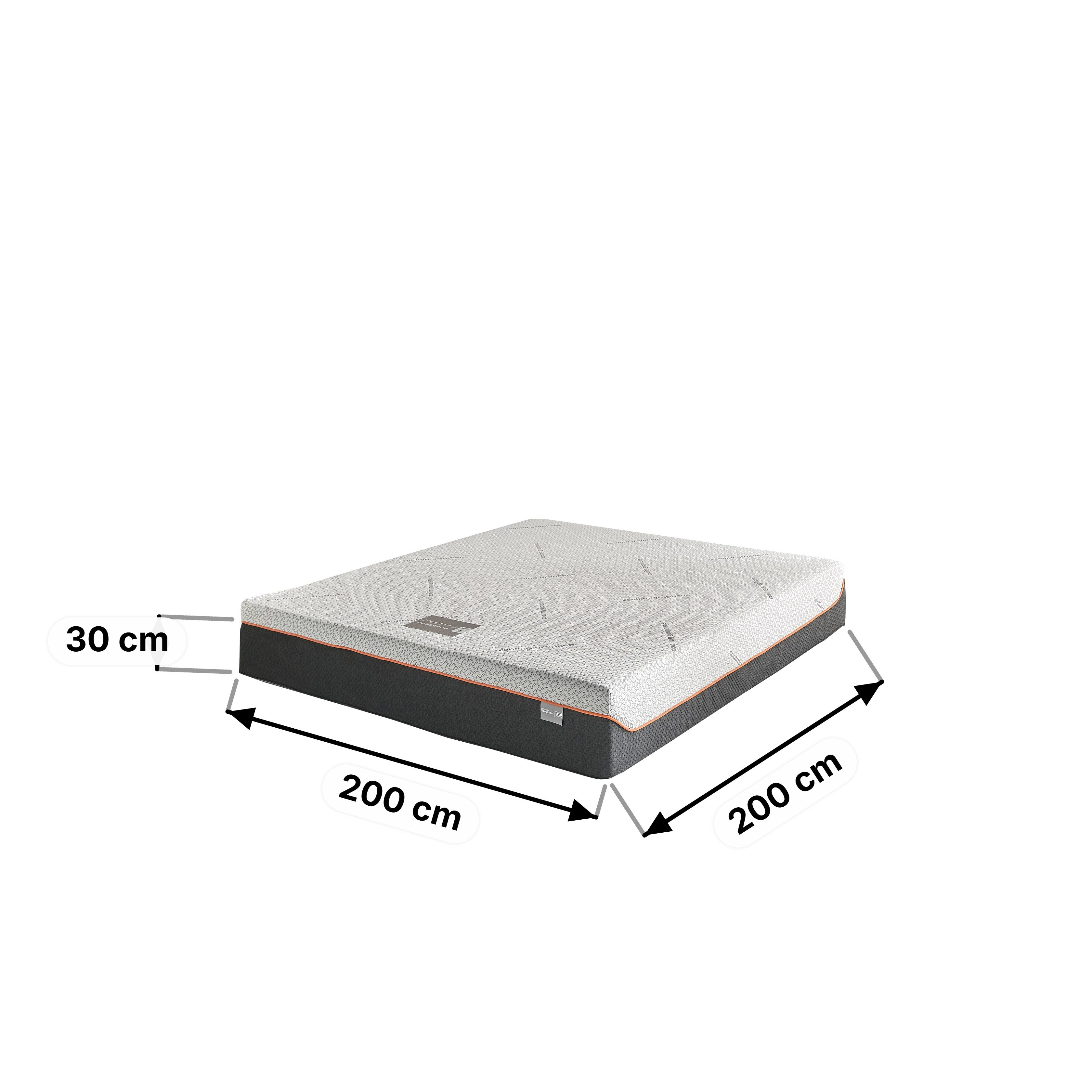 iSleepLuxe iCooltex Contour Pro Air Memory Foam HR Cooling Fabric Super King Mattress - 200x200x30cm-hbxfurniture-mattresses-superking-image-14