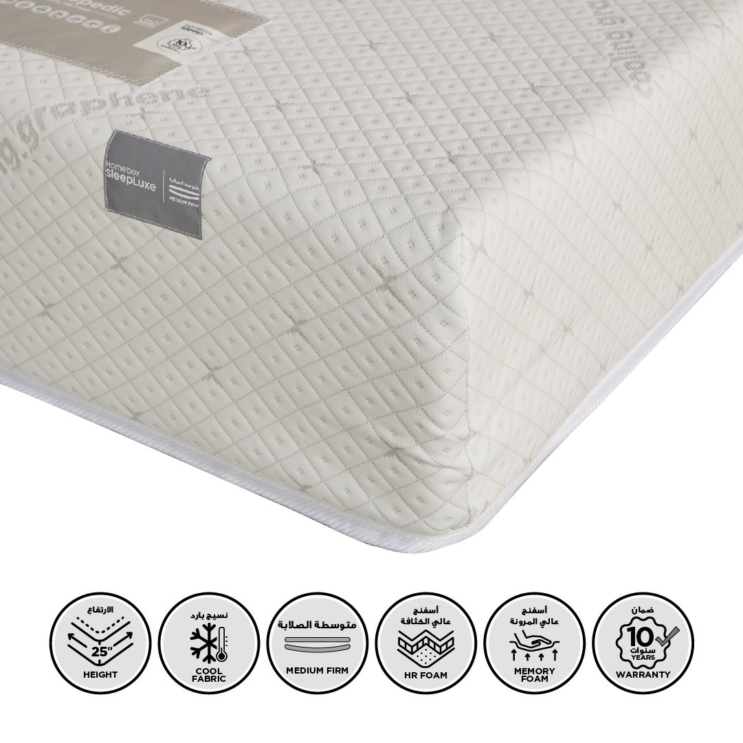 iSleepLuxe iCooltex Viscopedic HR Foam Memory Foam Cooling Fabric Single Mattress - 90x190x25 cm-hbxfurniture-bedroom-mattresses-single-image-1