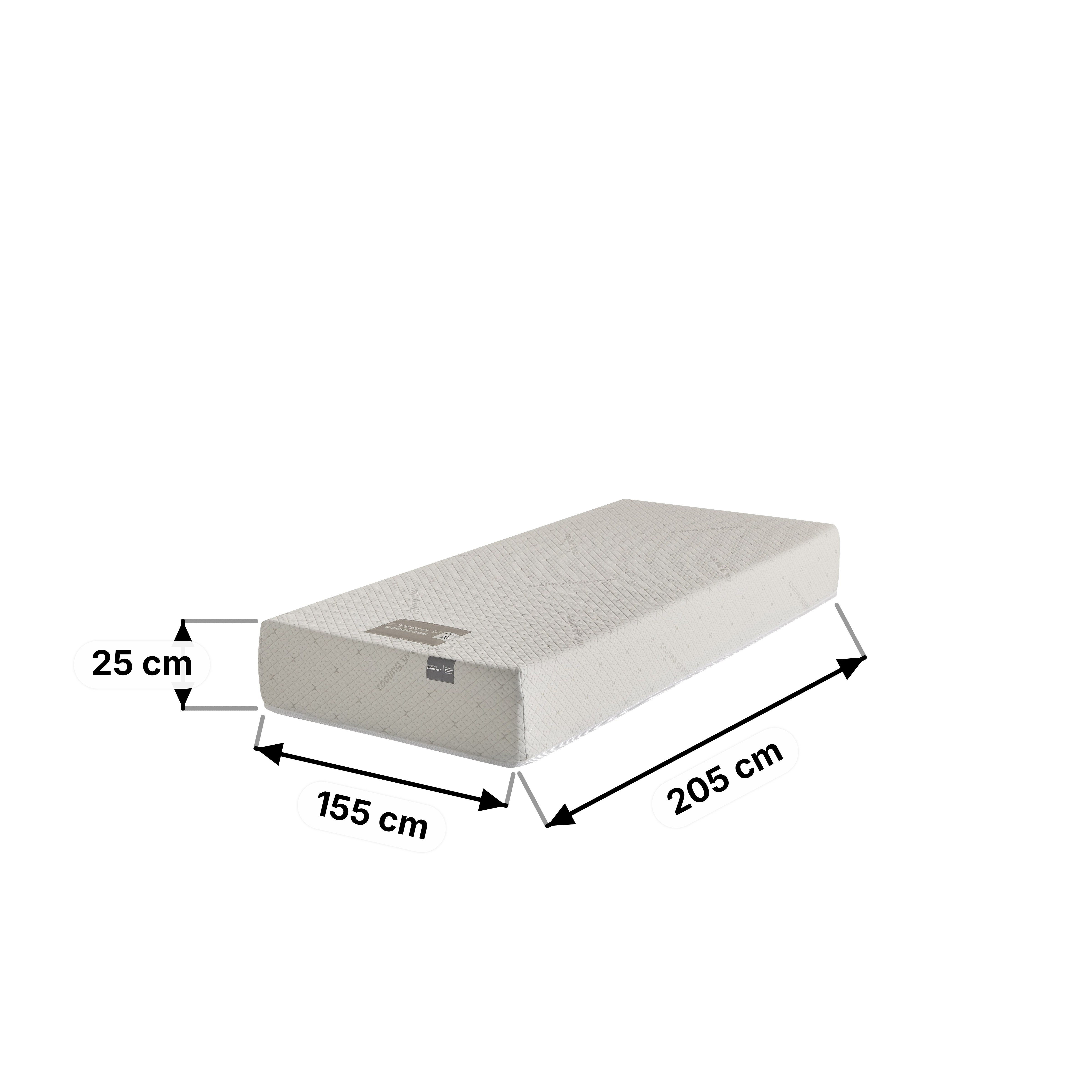 iSleepLuxe iCooltex Viscopedic HR Foam Memory Foam Cooling Fabric Queen Mattress - 155x205x25 cm-hbxbedroom-mattresses-queen-image-13