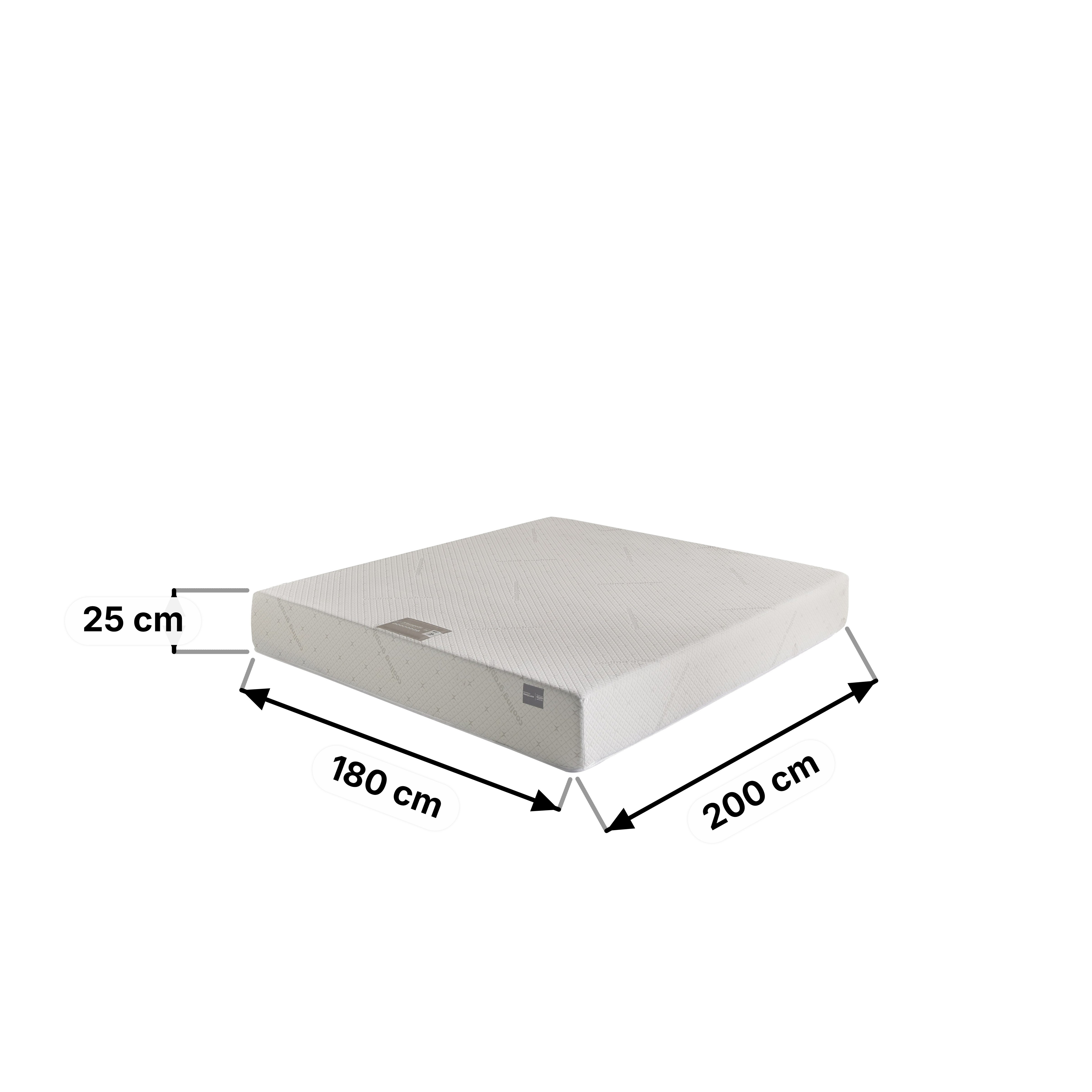 iSleepLuxe iCooltex Viscopedic HR Foam Memory Foam Cooling Fabric King Mattress - 180x200x25 cm-hbxfurniture-mattresses-king-image-14