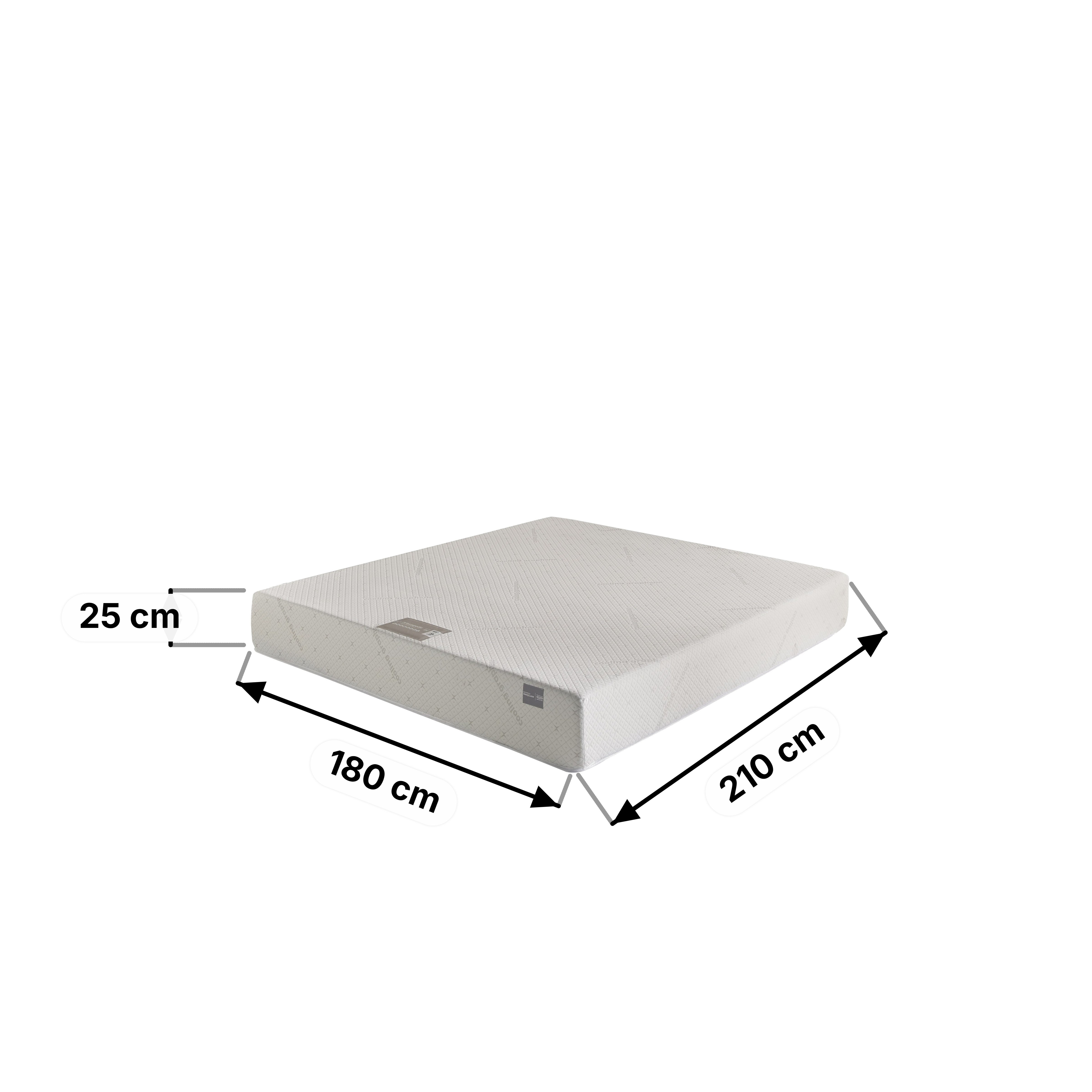 iSleepLuxe iCooltex Viscopedic HR Foam Memory Foam Cooling Fabric King Mattress - 180x210x25 cm-hbxfurniture-mattresses-king-image-14