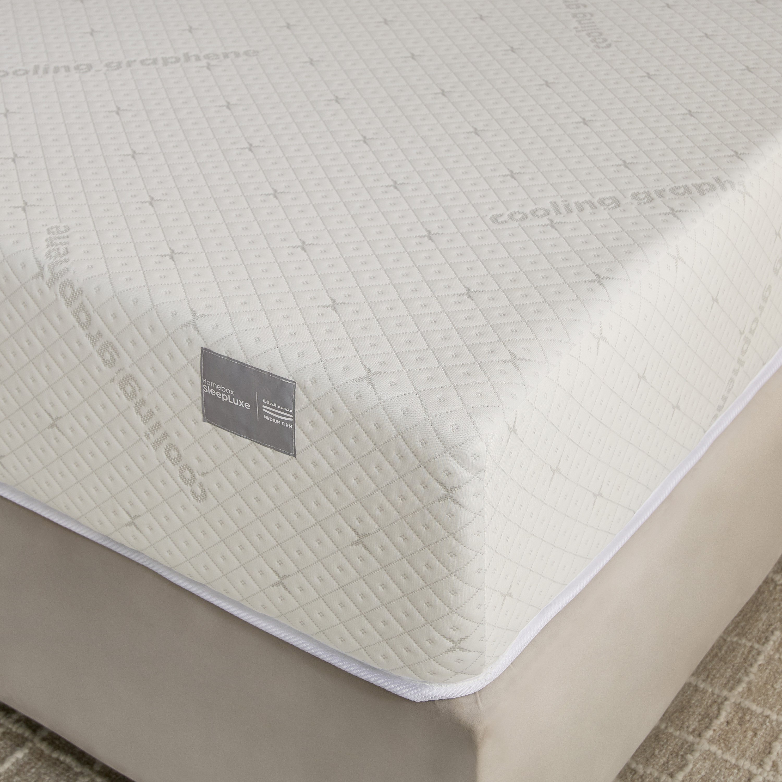 iSleepLuxe iCooltex Viscopedic HR Foam Memory Foam Cooling Fabric King Mattress - 180x210x25 cm-hbxfurniture-mattresses-king-image-2