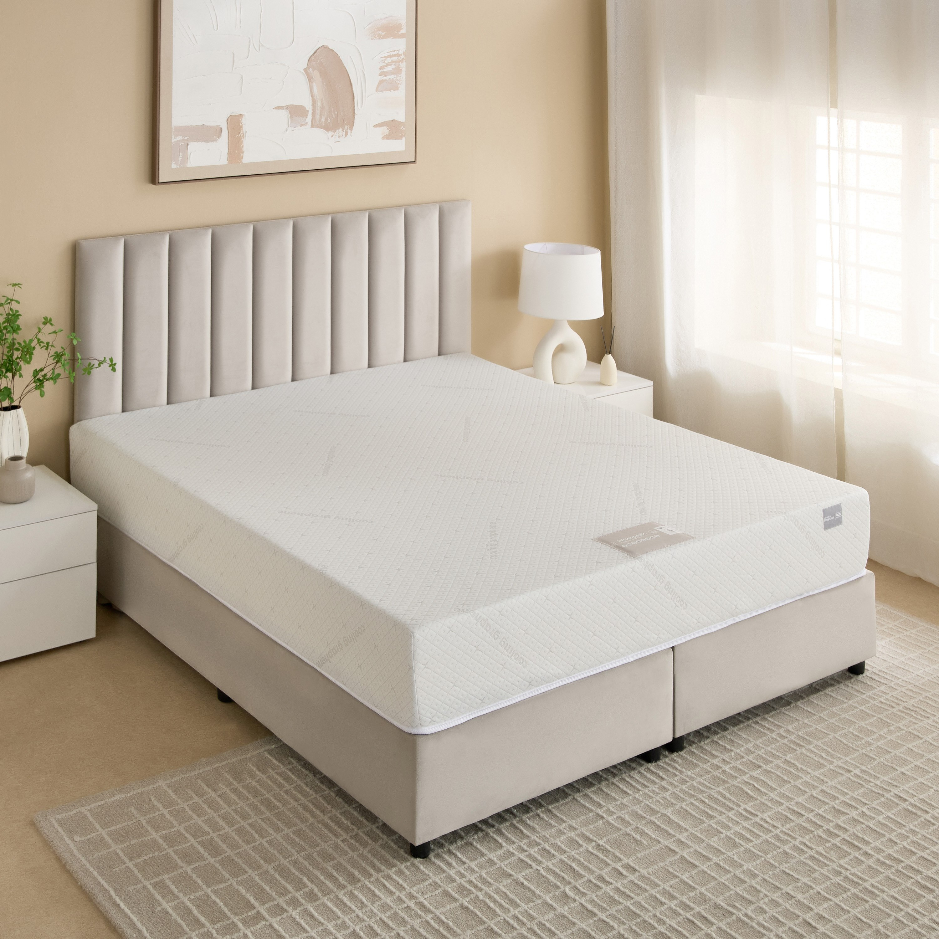iSleepLuxe iCooltex Viscopedic HR Foam Memory Foam Cooling Fabric Super King Mattress - 200x200x25cm-hbxfurniture-mattresses-superking-image-4
