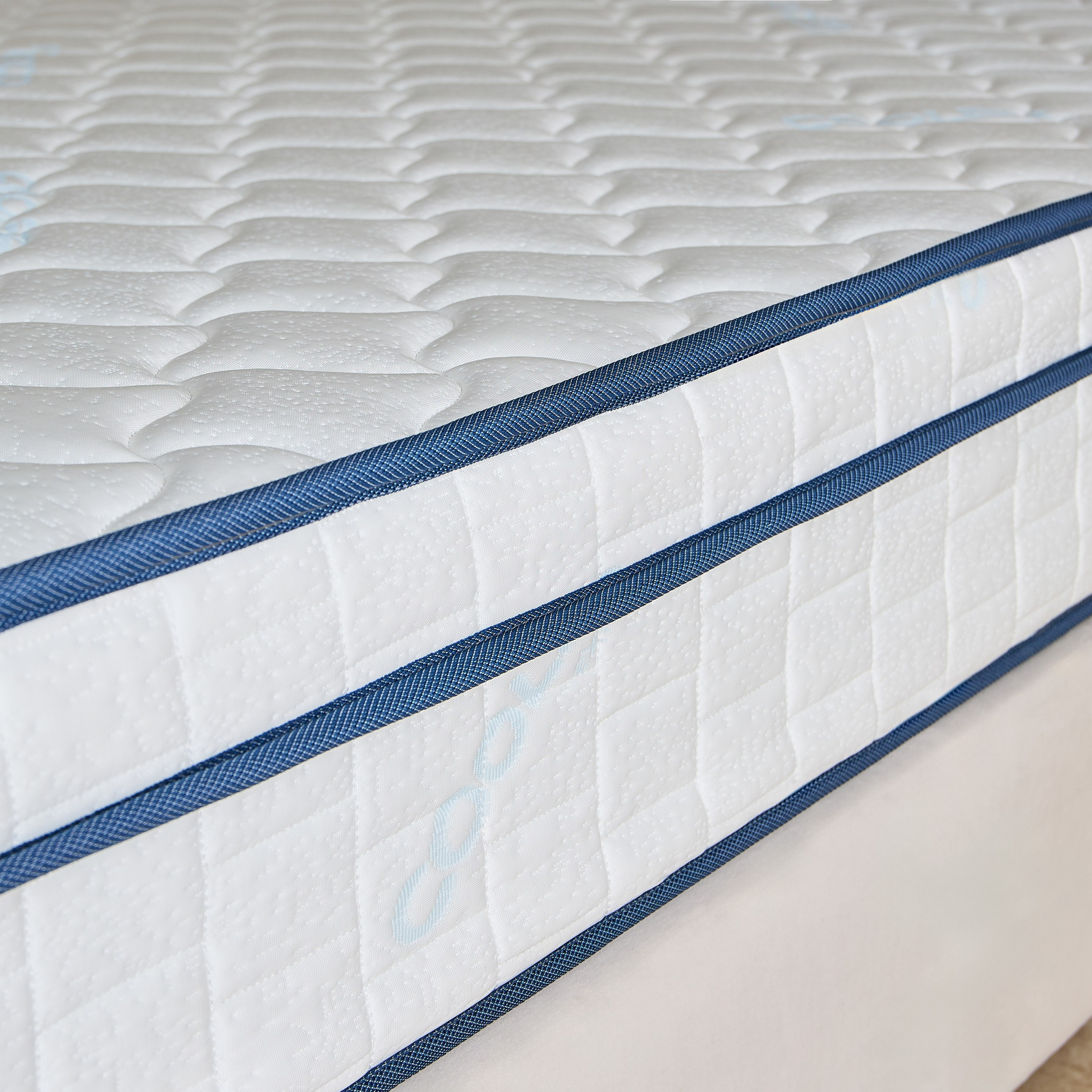 iSleepLuxe iCooltex Comfort Visco Cooling Fabric Memory Foam Bonnell Spring Mattress - 120x200x24 cm-hbxfurniture-mattresses-twin-image-6